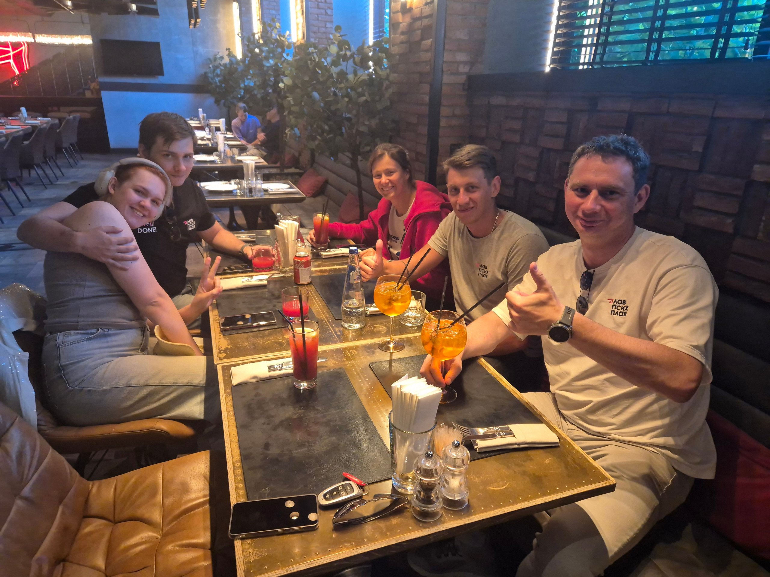 А дальше переодевания, долгая дорога по солнечному лесу и праздничный обедо-ужин в Екатеринбурге перед вылетом