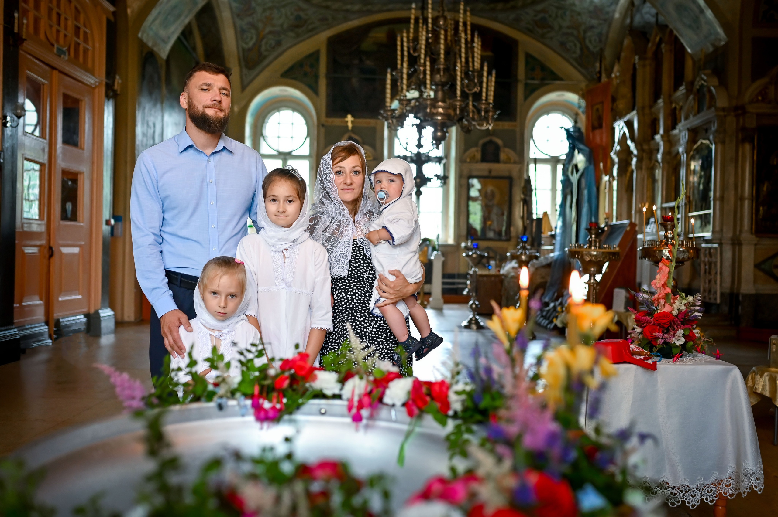 Крещение Владимира, Полины Вероники. Семейный фотограф в г. Воскресенск Наталия Молева