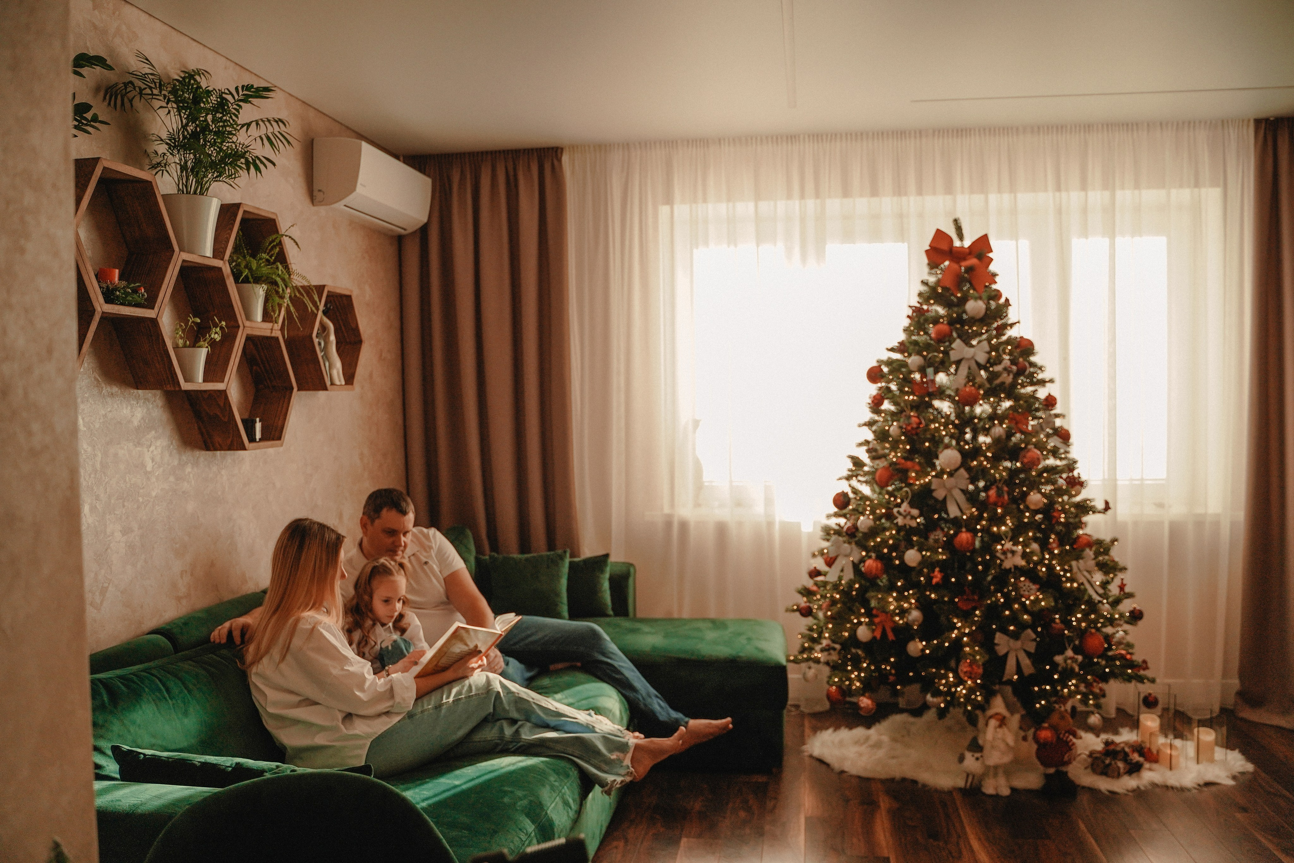 Домашняя Новогодняя фотосессия. Семейный и женский фотограф в Краснодаре Анастасия Приймак