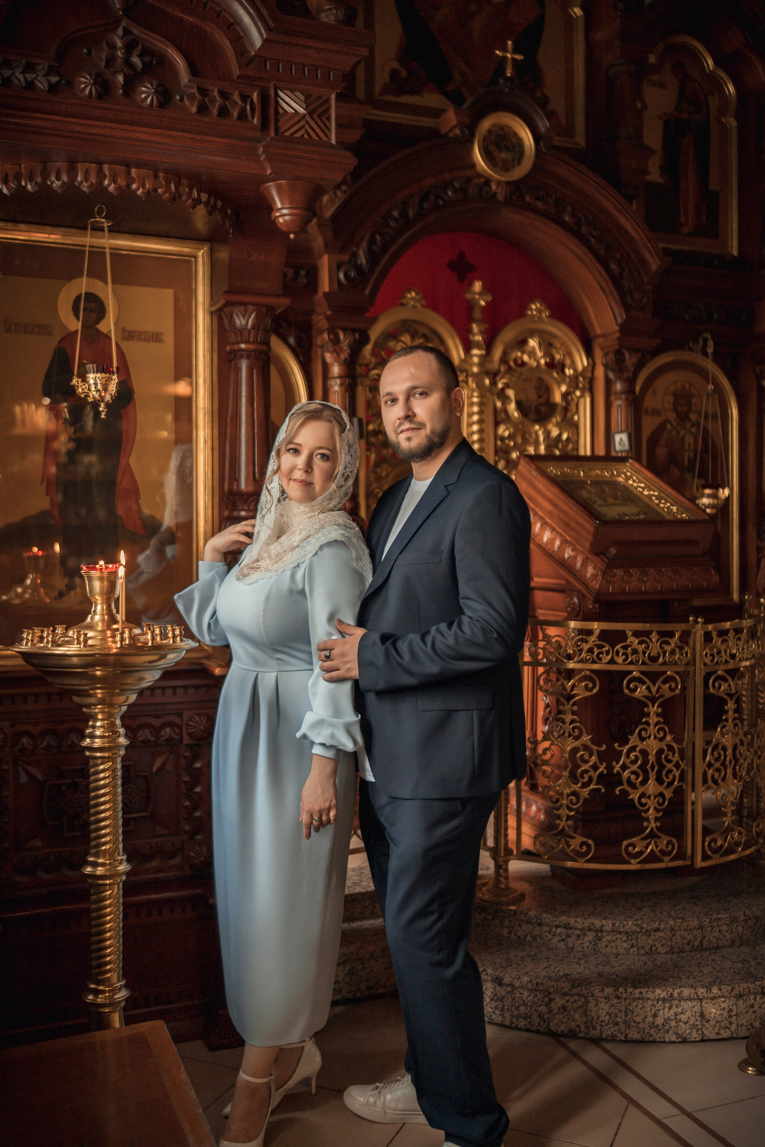 Венчание в Никольском храме, Сидоровское. Семейный фотограф и фотограф на таинства в Москве Юлия Калайджян