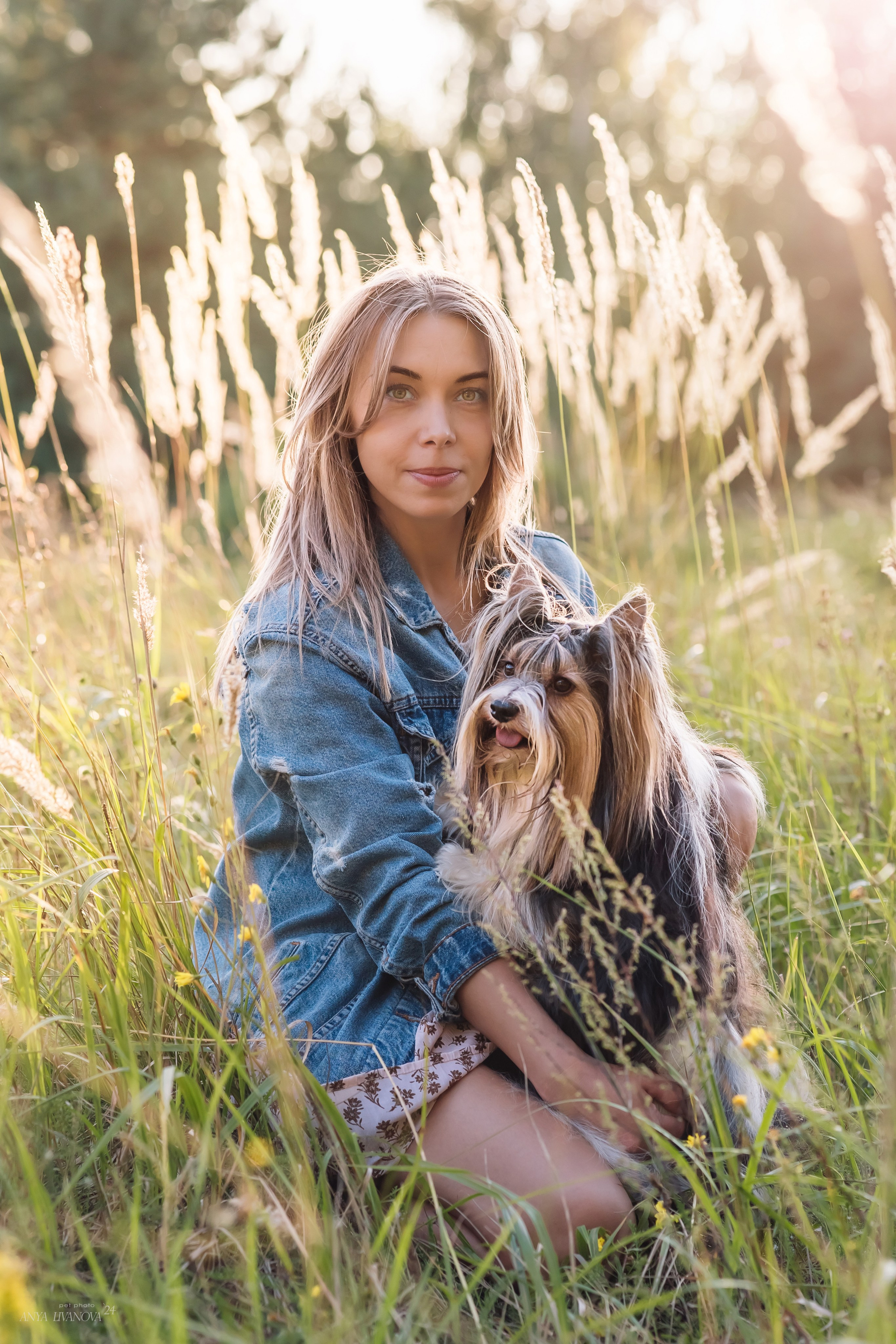 Катя и йорки. Фотограф анималист Аня Ливанова | Рыбинск