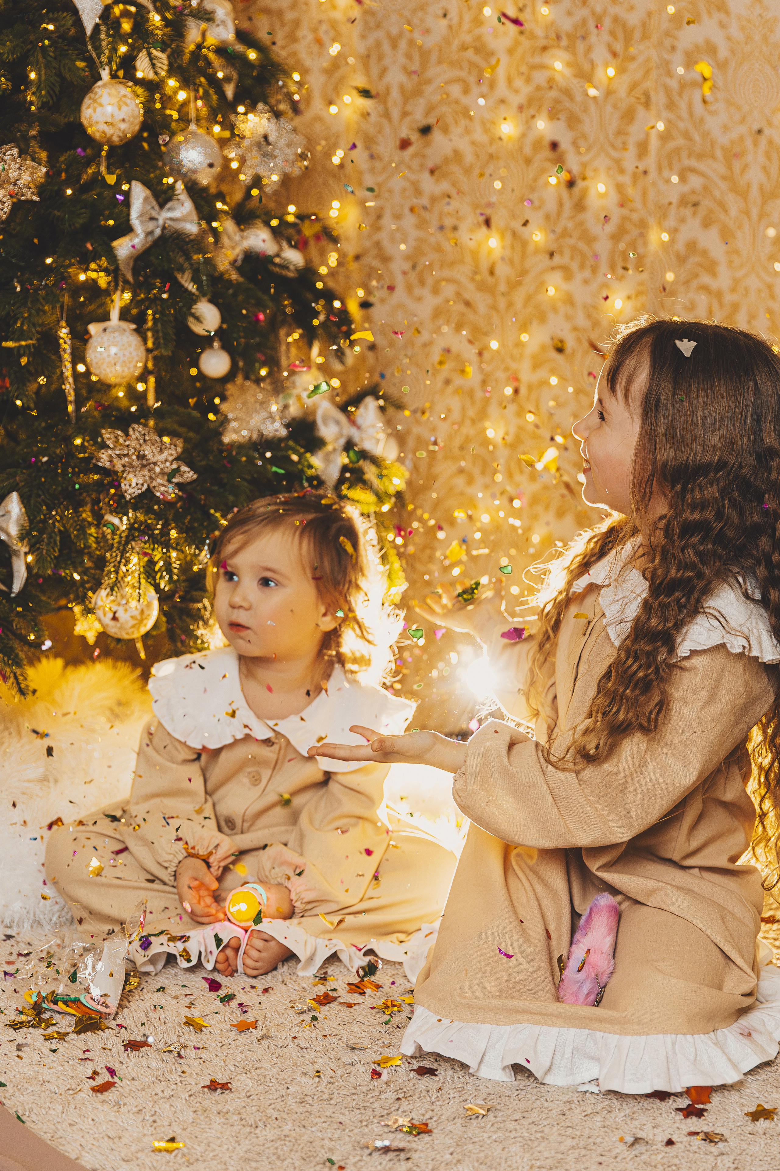 Семейная новогодняя домашняя фотосессия. Семейный и женский фотограф в Москве Надежда Воробьева