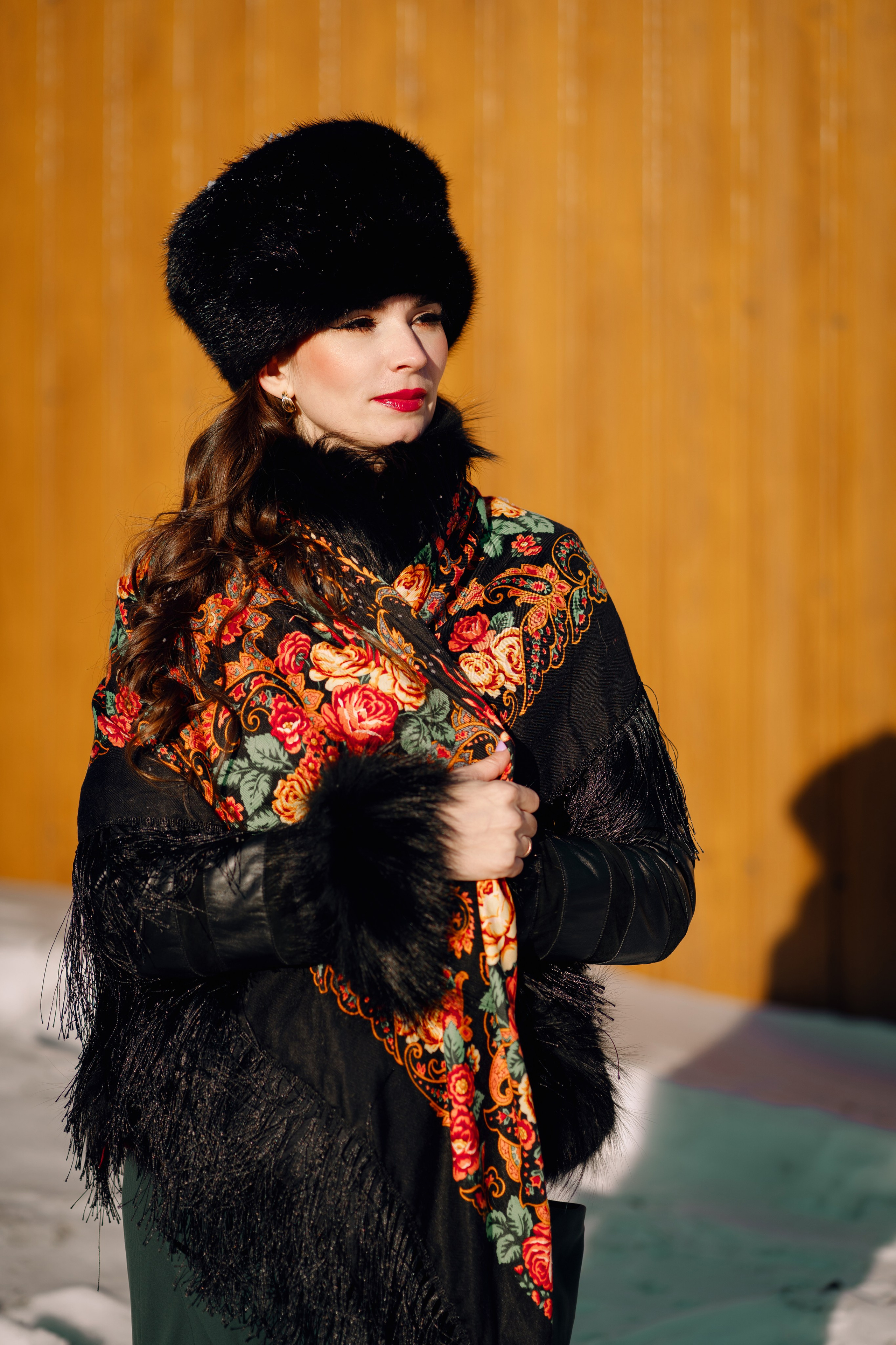 Зимняя фотосессия в русском стиле. Фотограф Ким Наталья в Красноярске