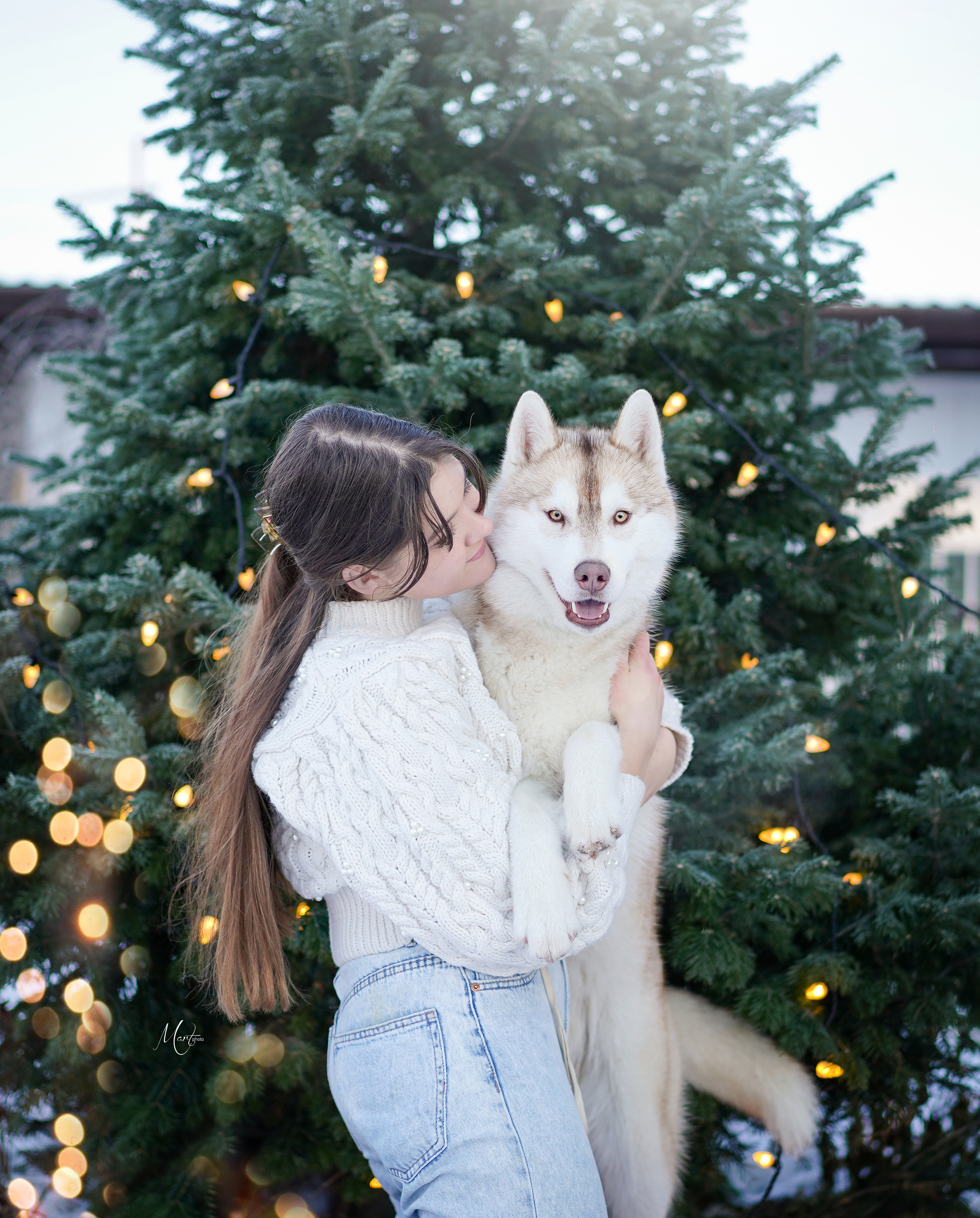 Саша и хаски зима. Фотограф-анималист в Санкт-Петербурге Яна Мартынова