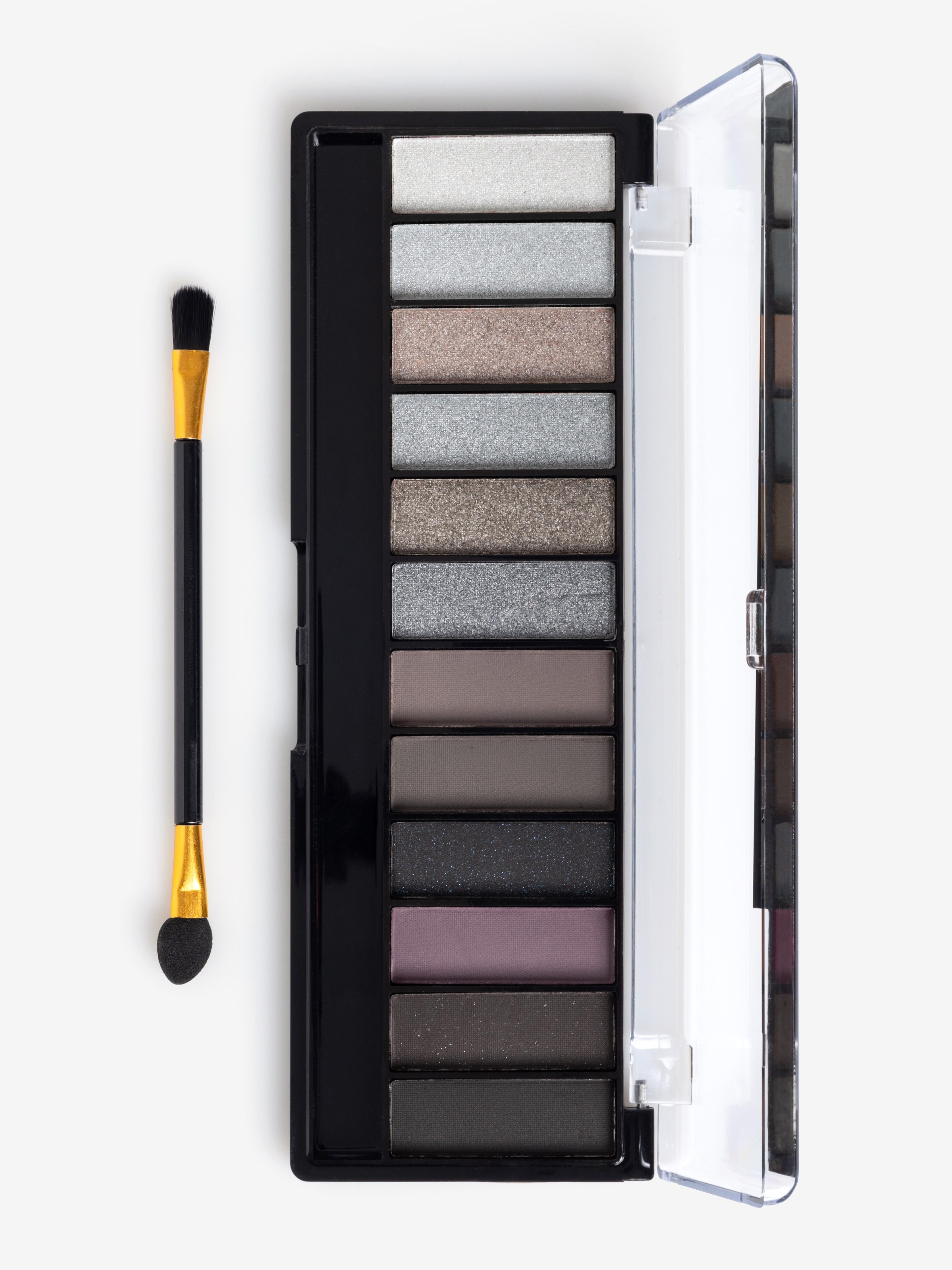 Набор теней с кистью на белом фоне | Фото для онлайн-магазина
