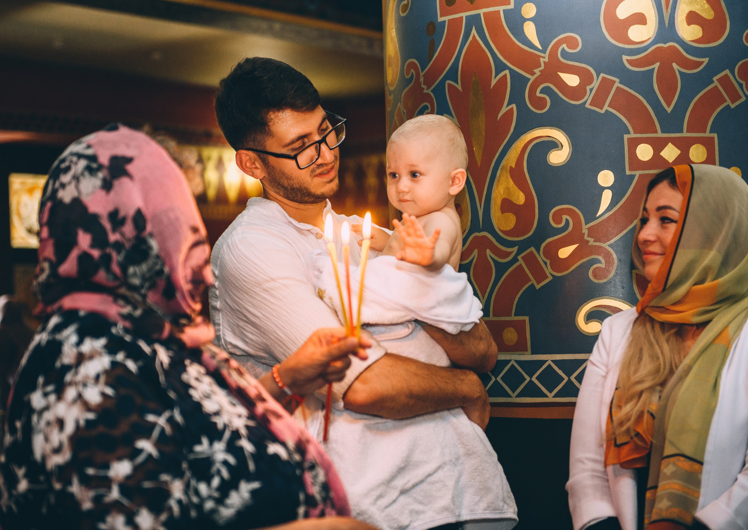 Крещение в храме Нерукотворного Образа Христа Спасителя. Свадебный и семейный фотограф София Невская