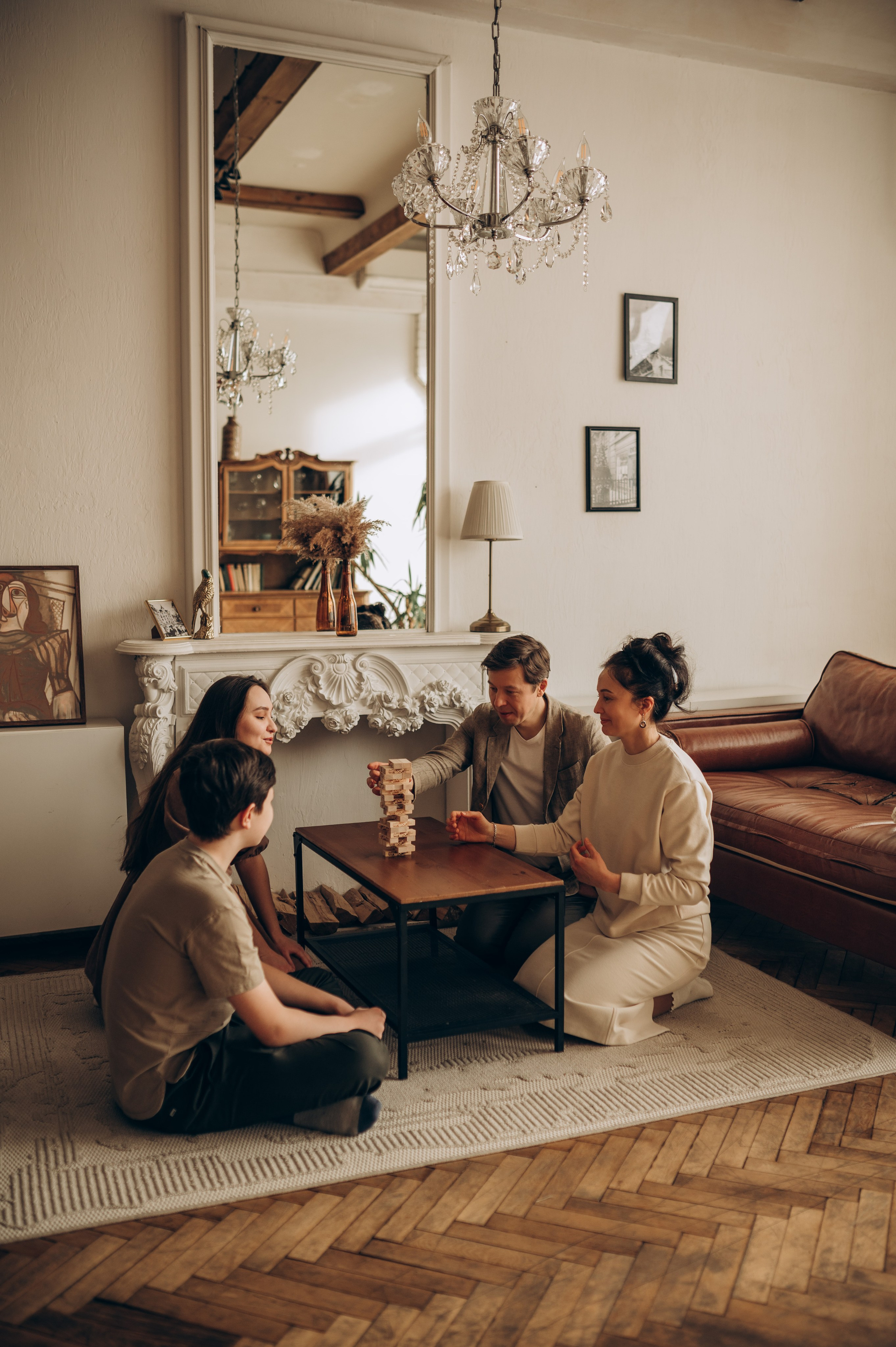 Уютная семейная съёмка в студии. Семейный фотограф в Домодедово и Москве Елена Пичугина