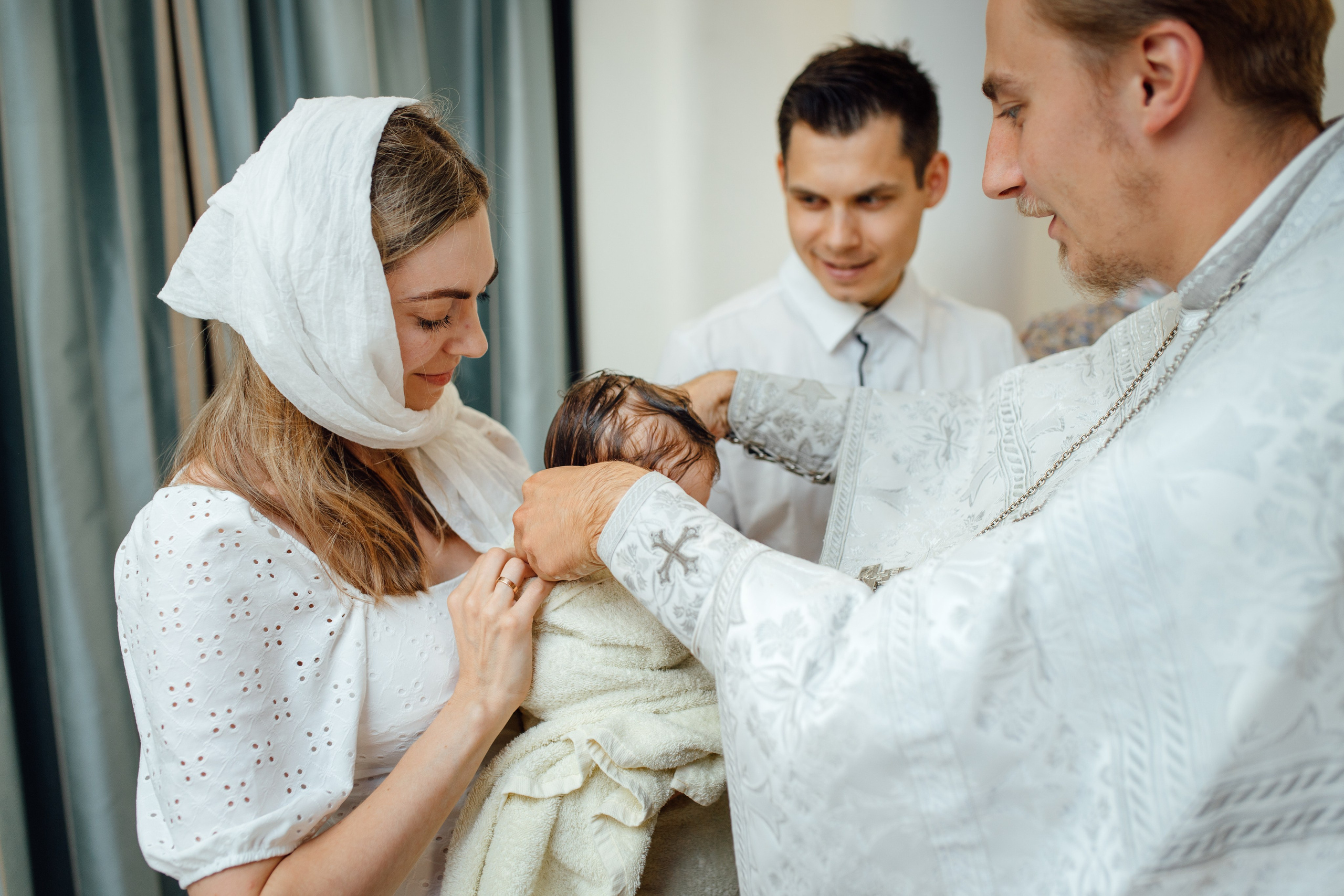 Крещение Аделины, храм Святой Троицы, июль 2024