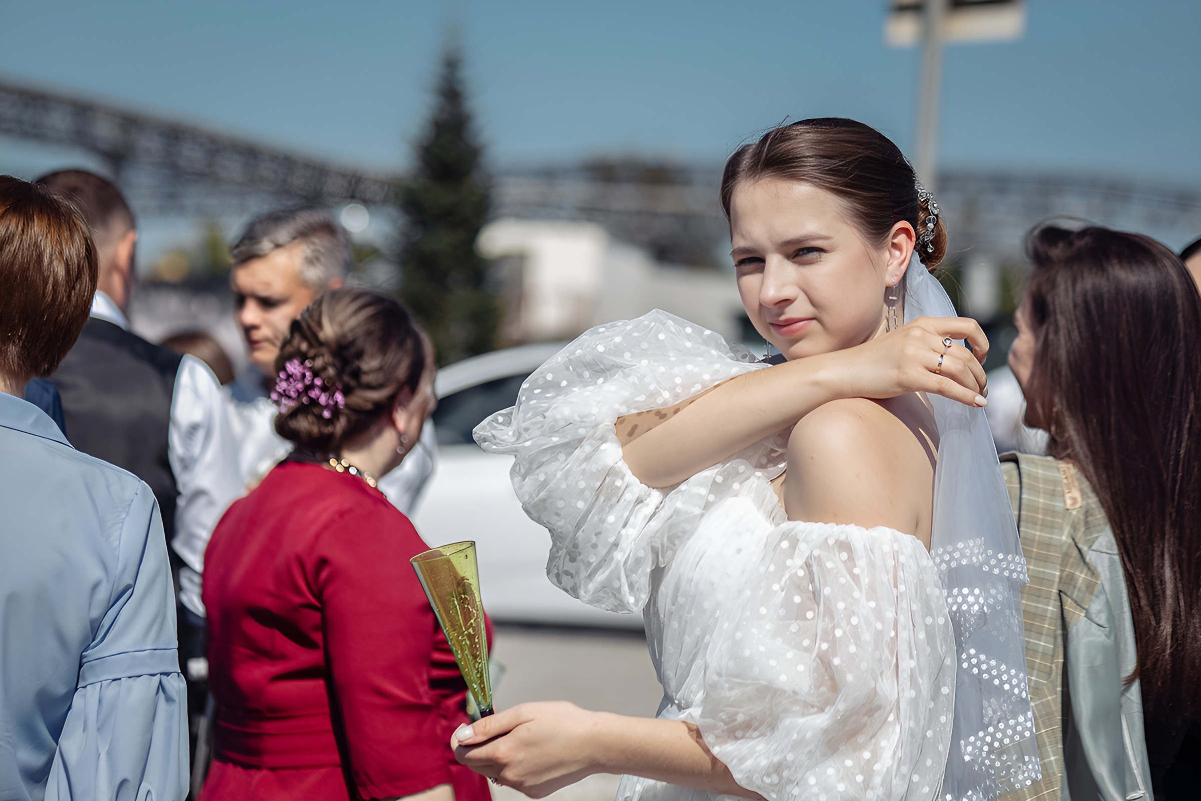 Фото невесты с гостями в Подмосковье