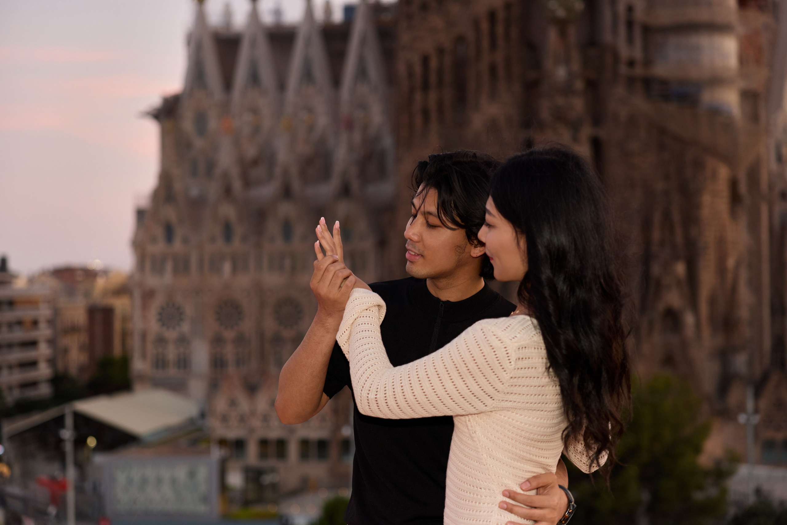 Proposal terrasa Sagrada Familia. Photographer & Videographer in Barcelona