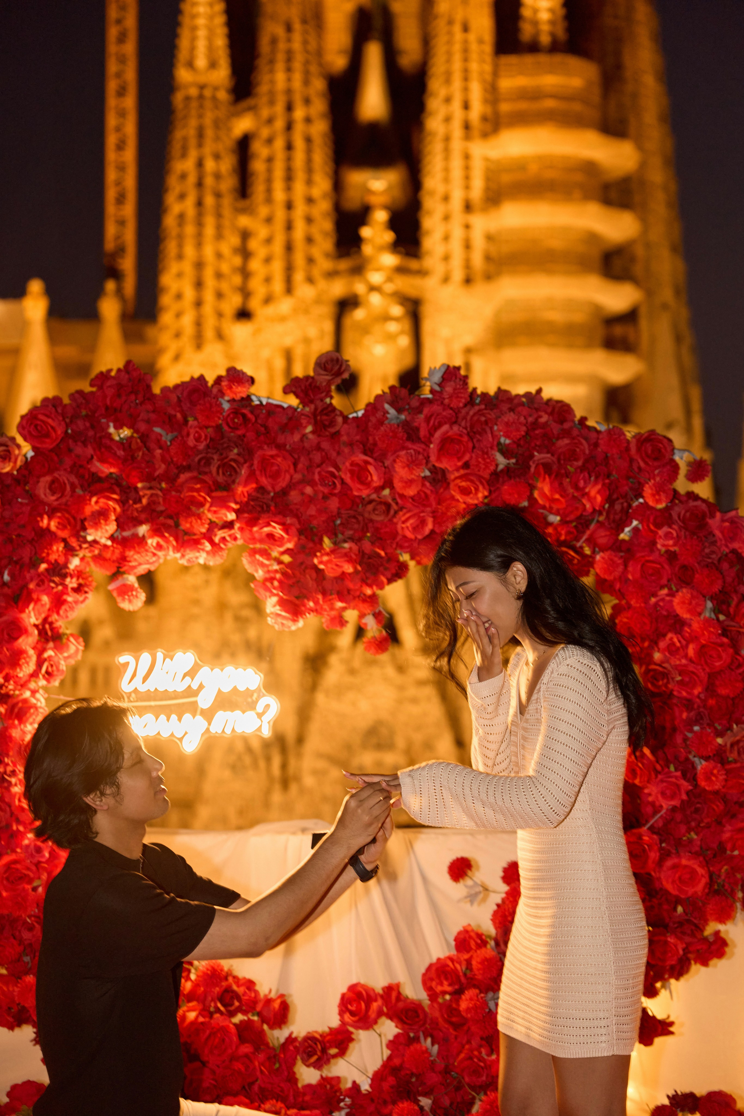 Proposal terrasa Sagrada Familia. Photographer & Videographer in Barcelona