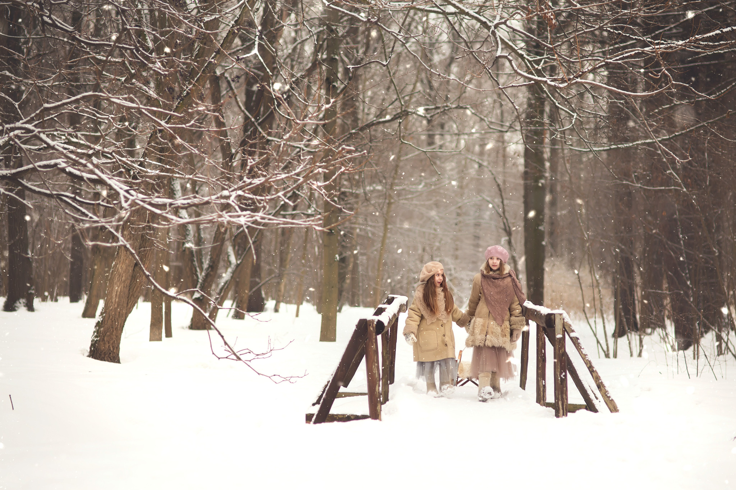 Зимний фотодень в Ботаническом парке. Семейный и женский фотограф в Москве Ирина Романова