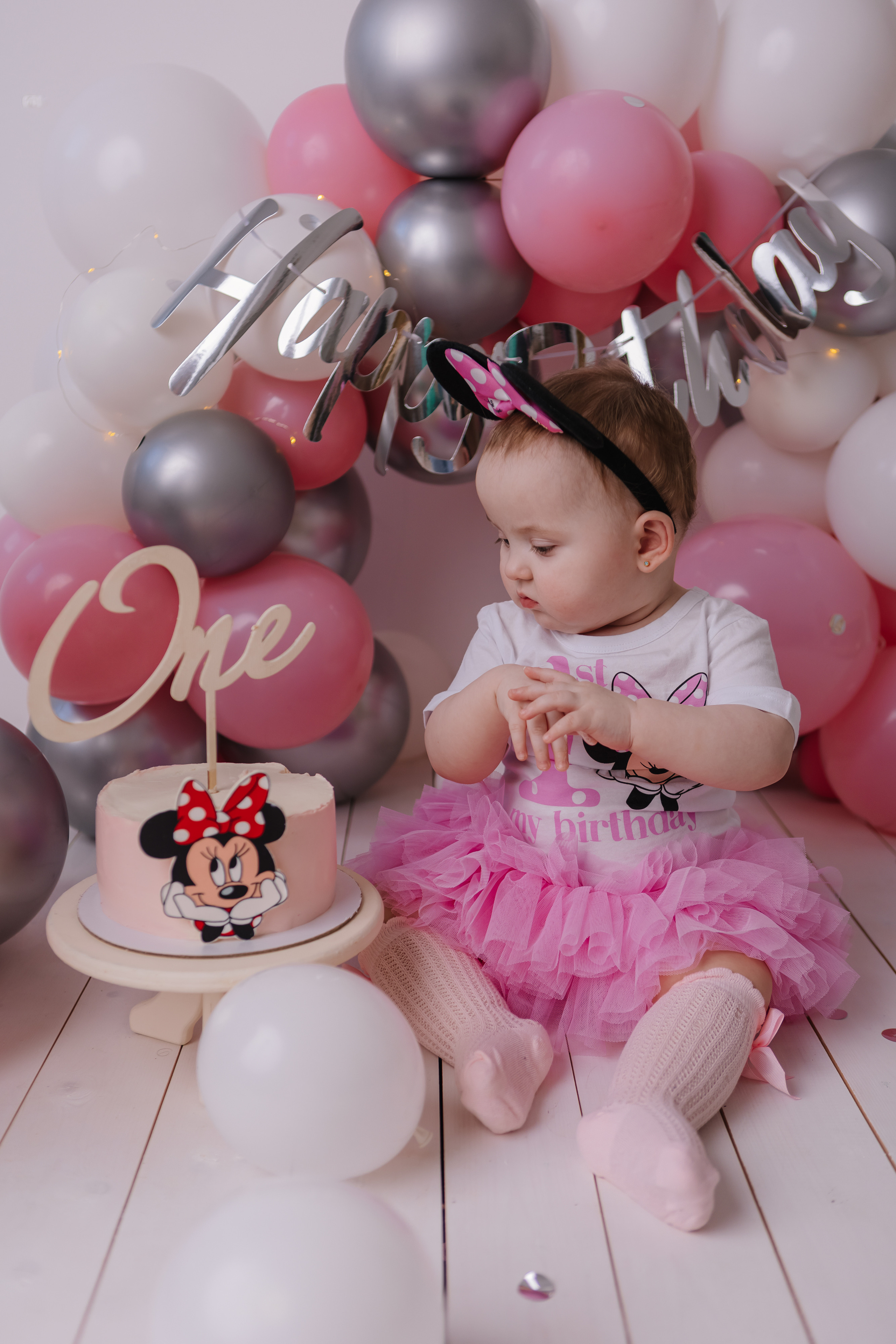 Первый тортик Розовый. Семейный фотограф Обнинск