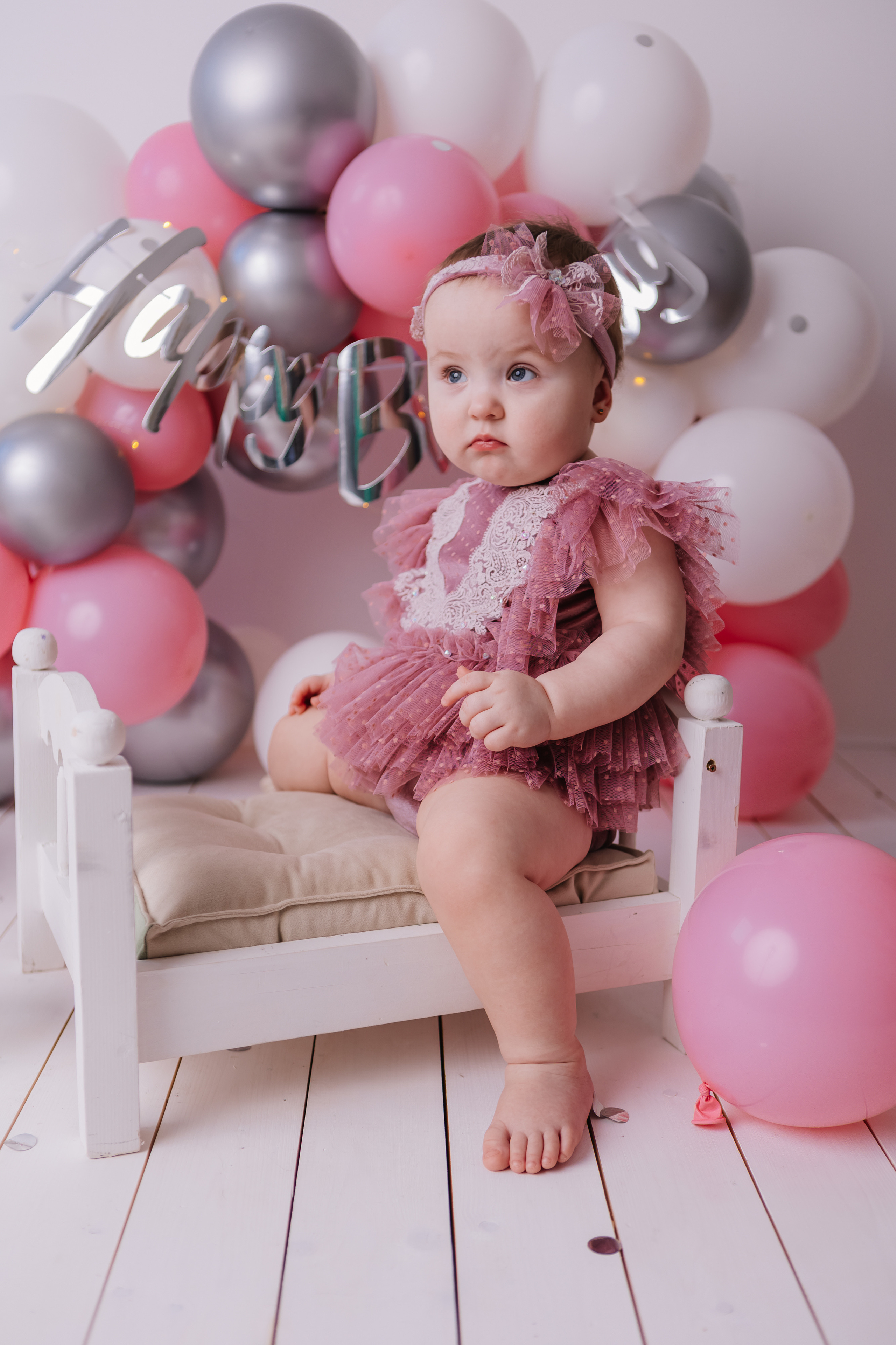 Первый тортик Розовый. Семейный фотограф Обнинск