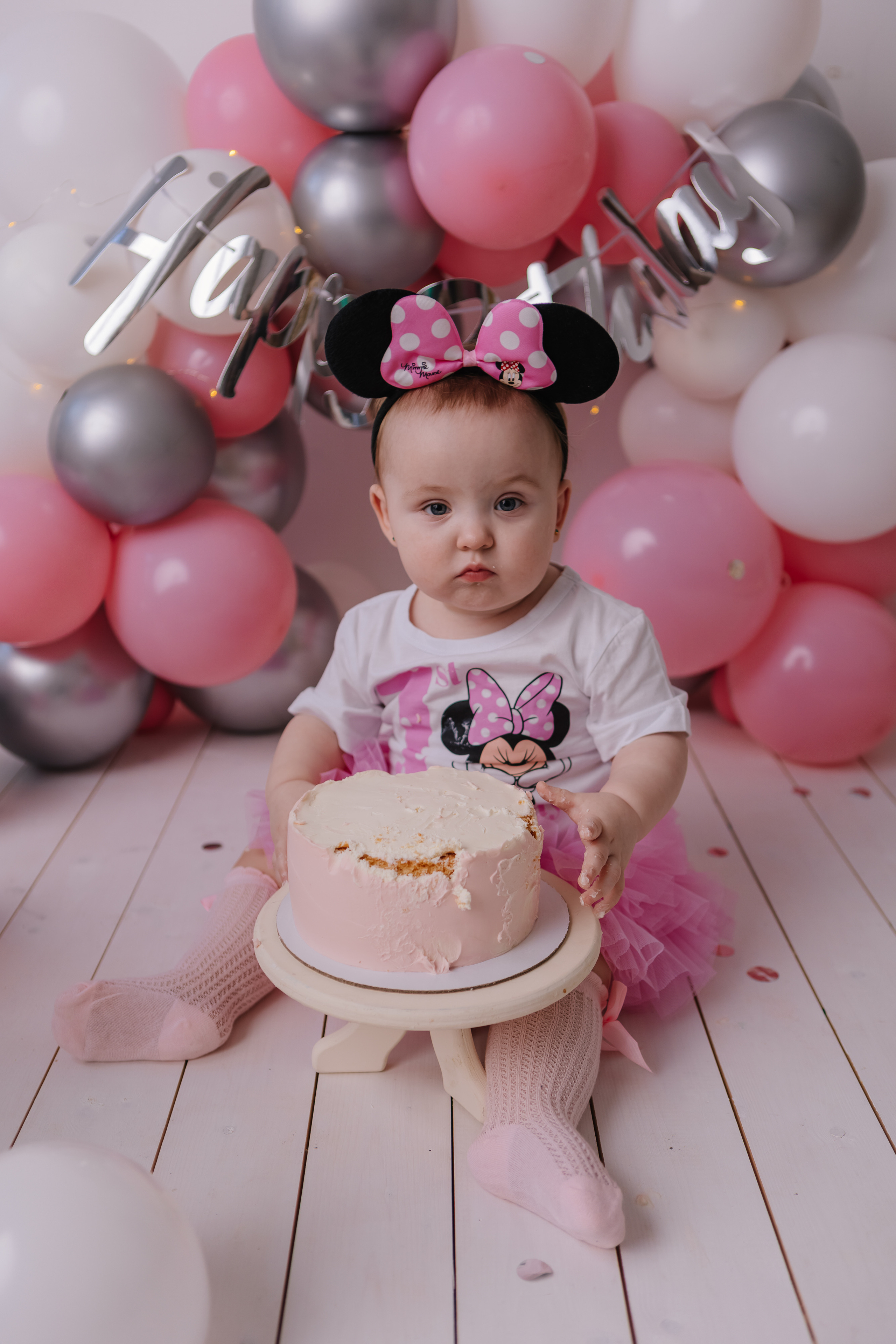 Первый тортик Розовый. Семейный фотограф Обнинск