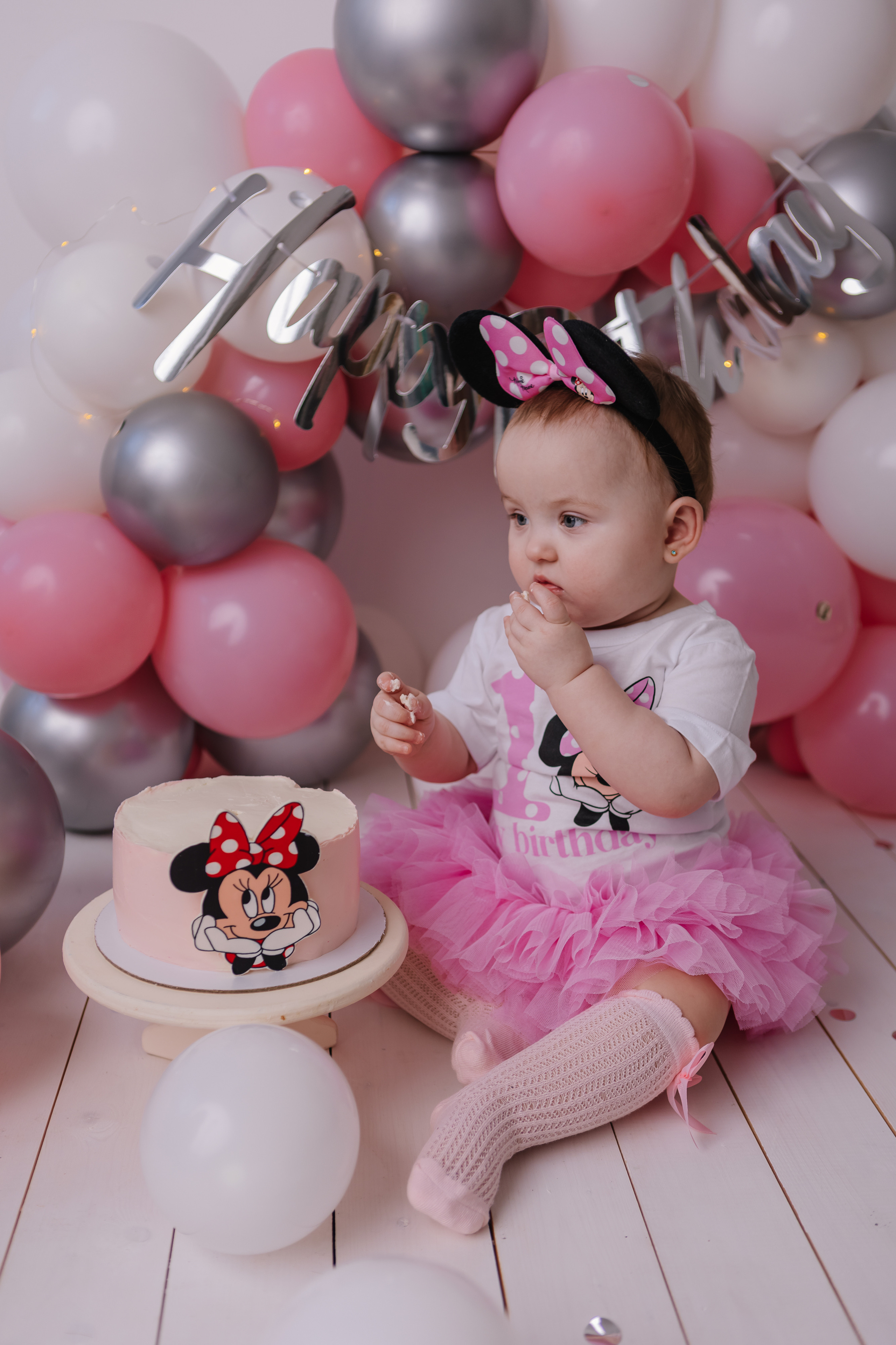 Первый тортик Розовый. Семейный фотограф Обнинск