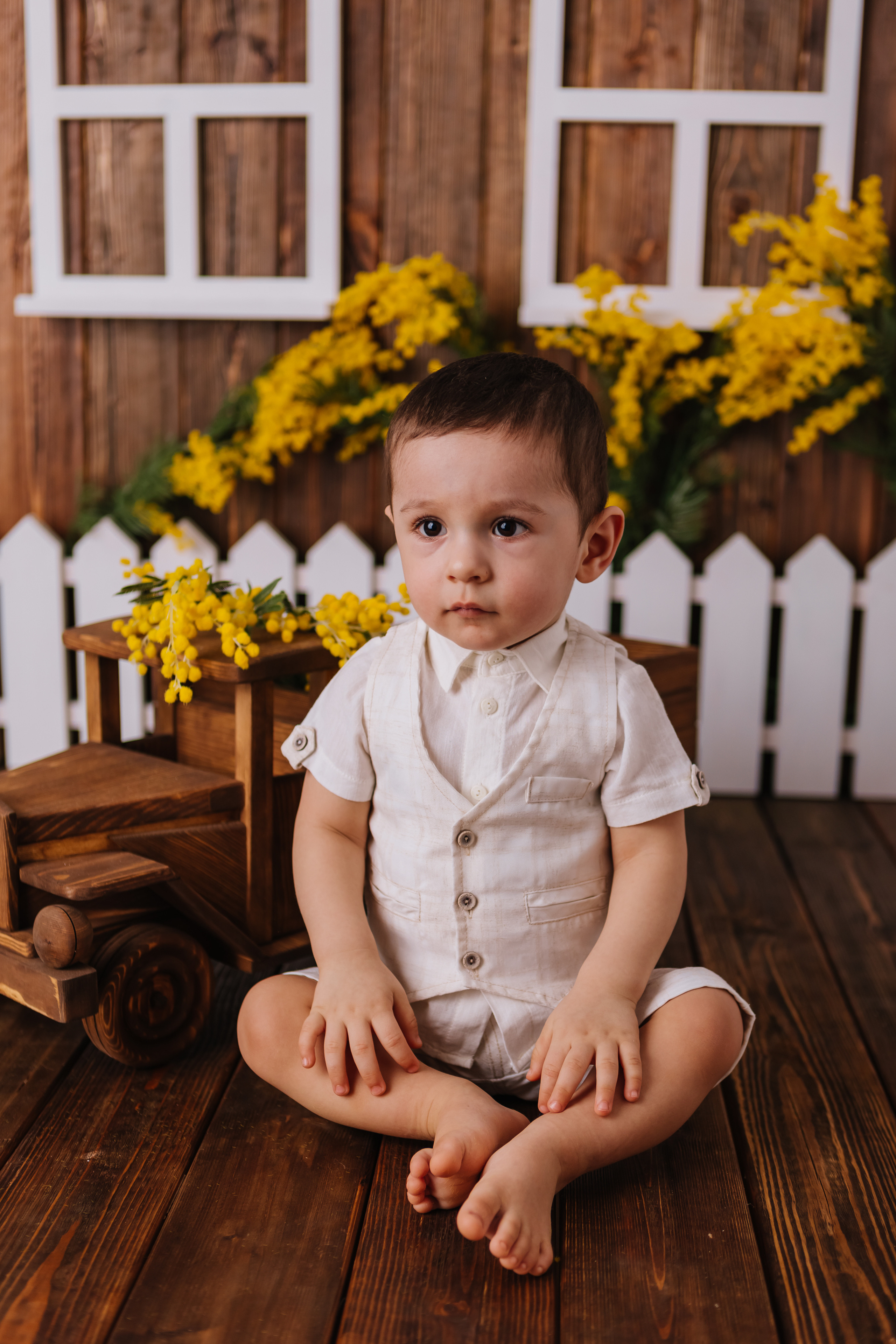 Первый тортик синий/золотой. Семейный фотограф Обнинск