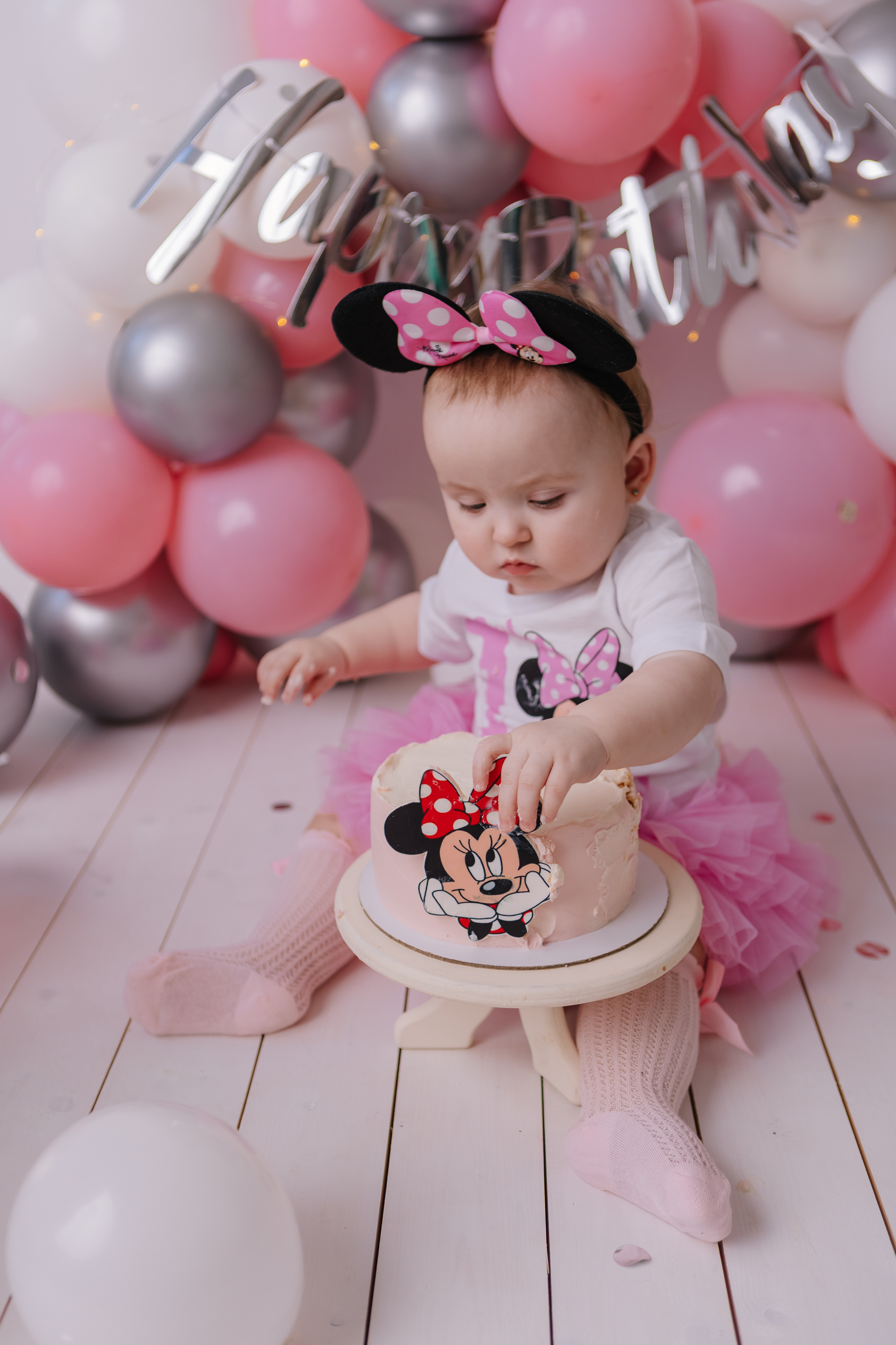 Первый тортик Розовый. Семейный фотограф Обнинск