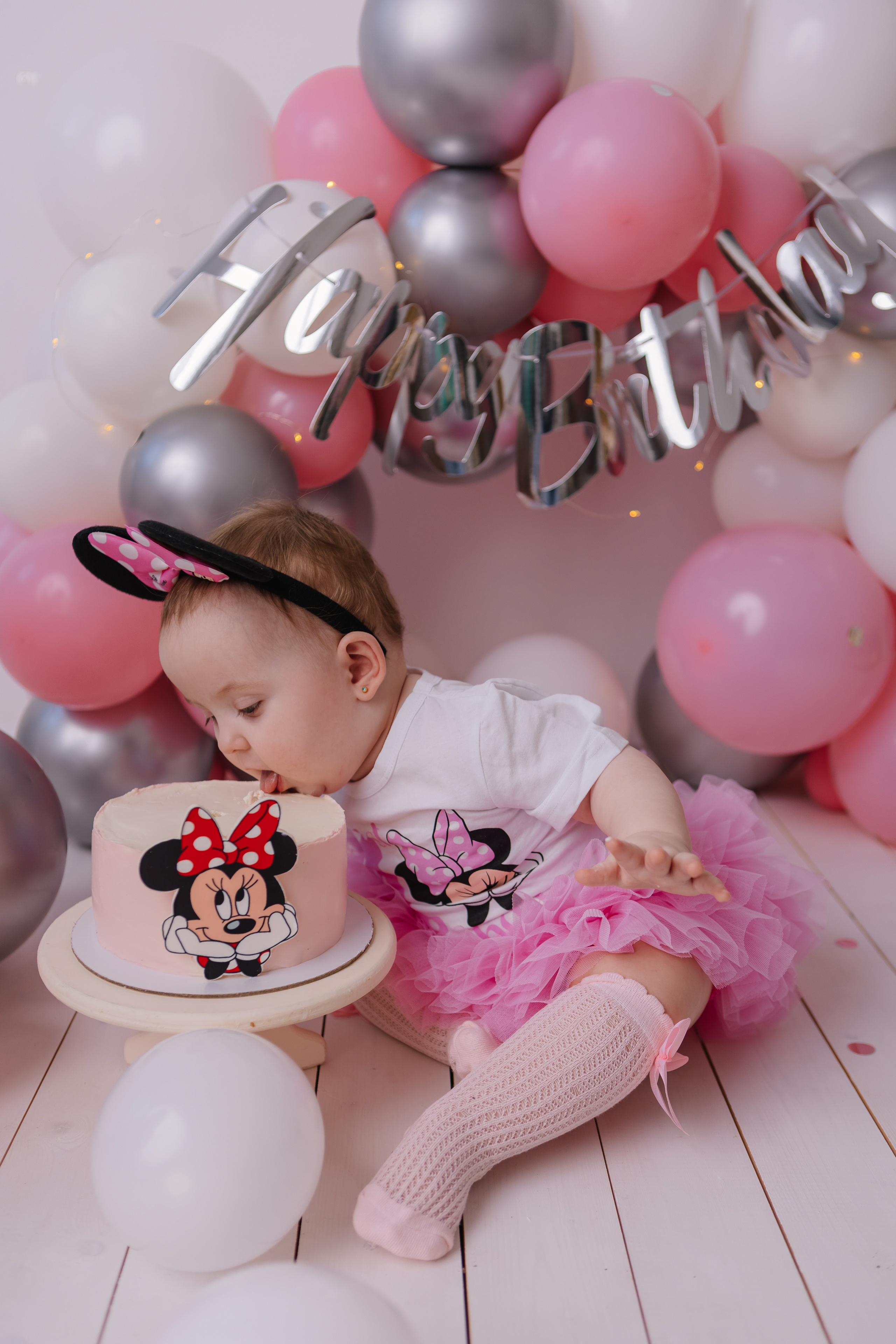 Первый тортик Розовый. Семейный фотограф Обнинск