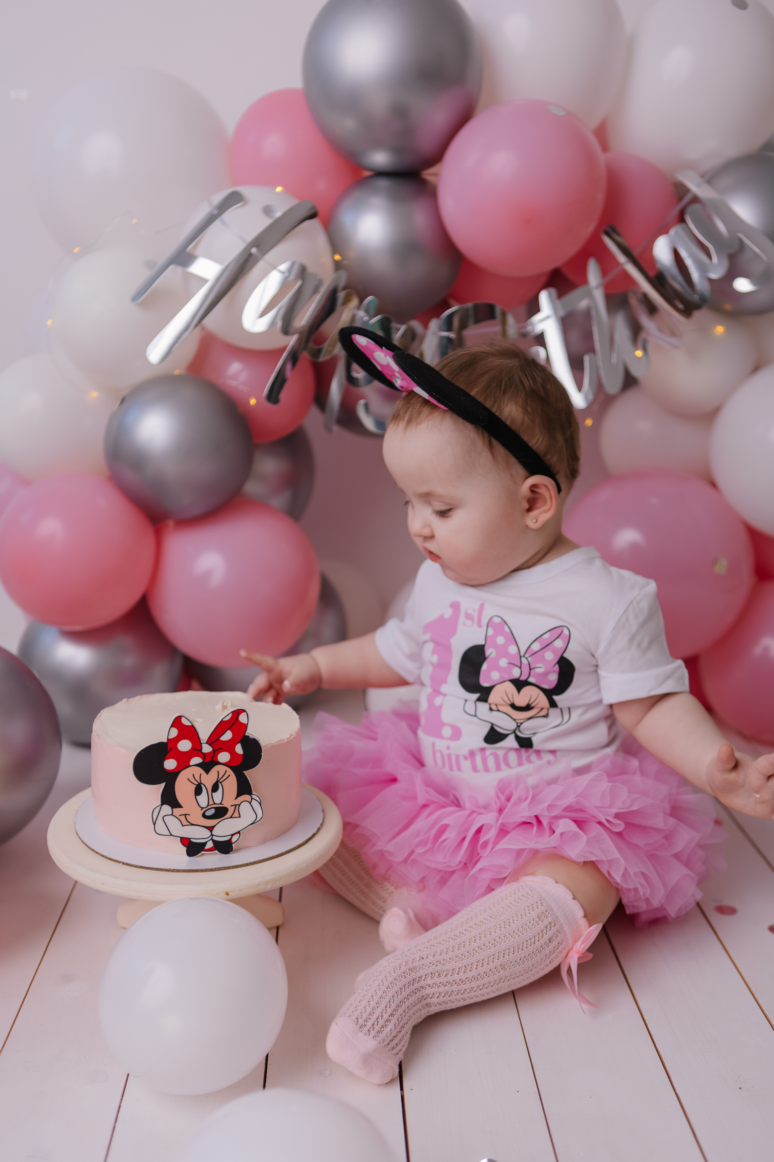 Первый тортик Розовый. Семейный фотограф Обнинск