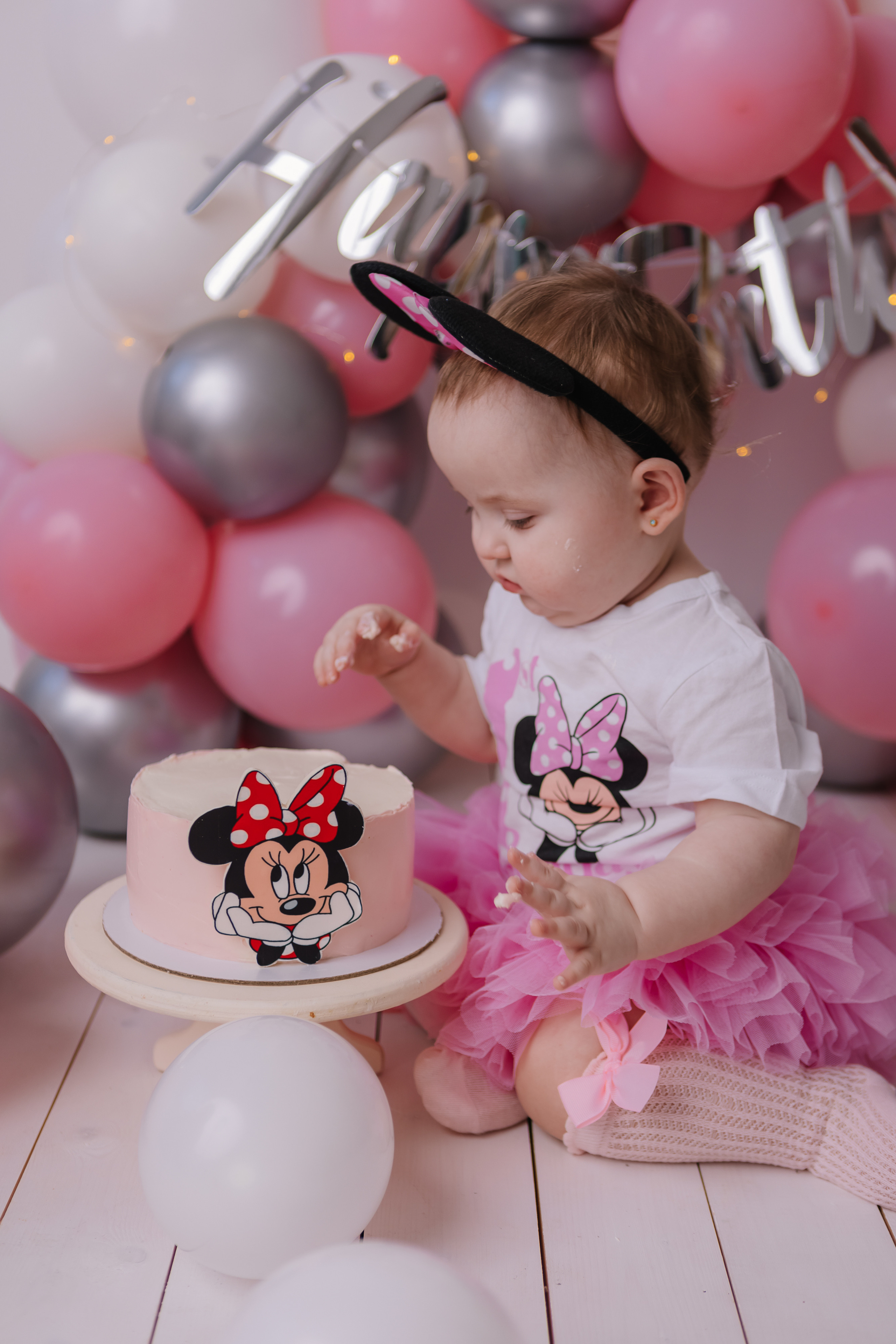 Первый тортик Розовый. Семейный фотограф Обнинск