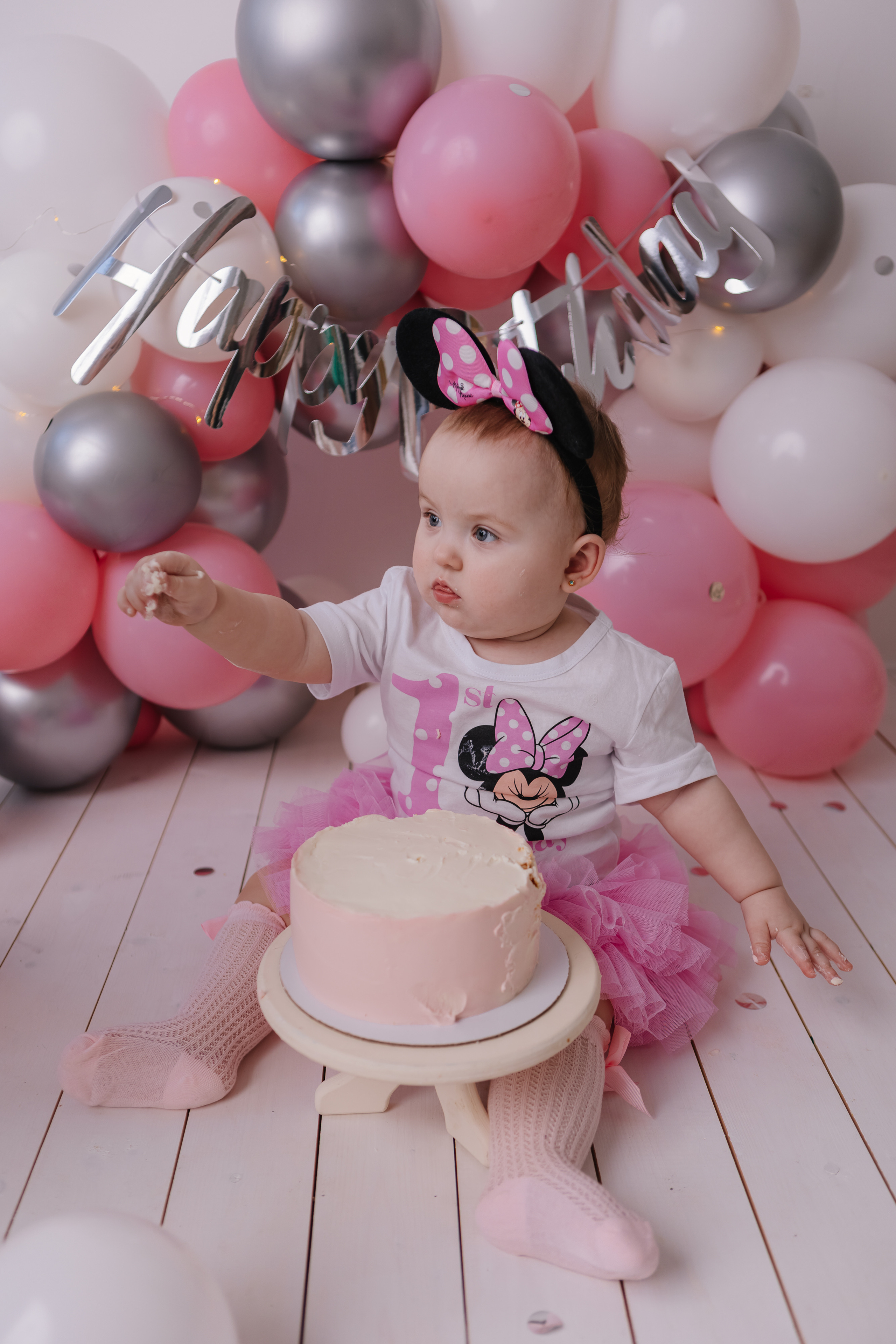 Первый тортик Розовый. Семейный фотограф Обнинск