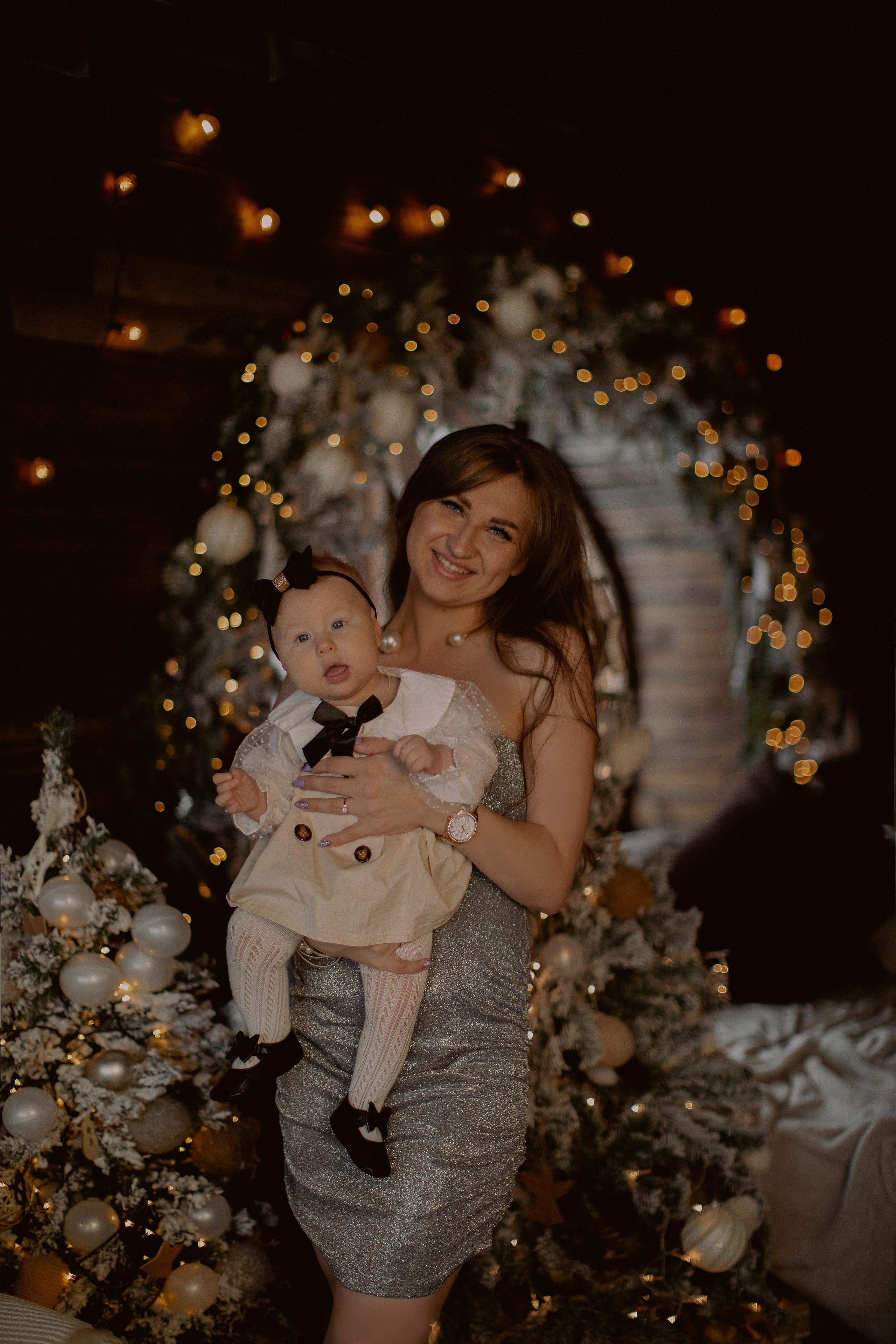 Первая новогодняя фотосессия малышки Эмилии. Фотограф в Нижнем Новгороде