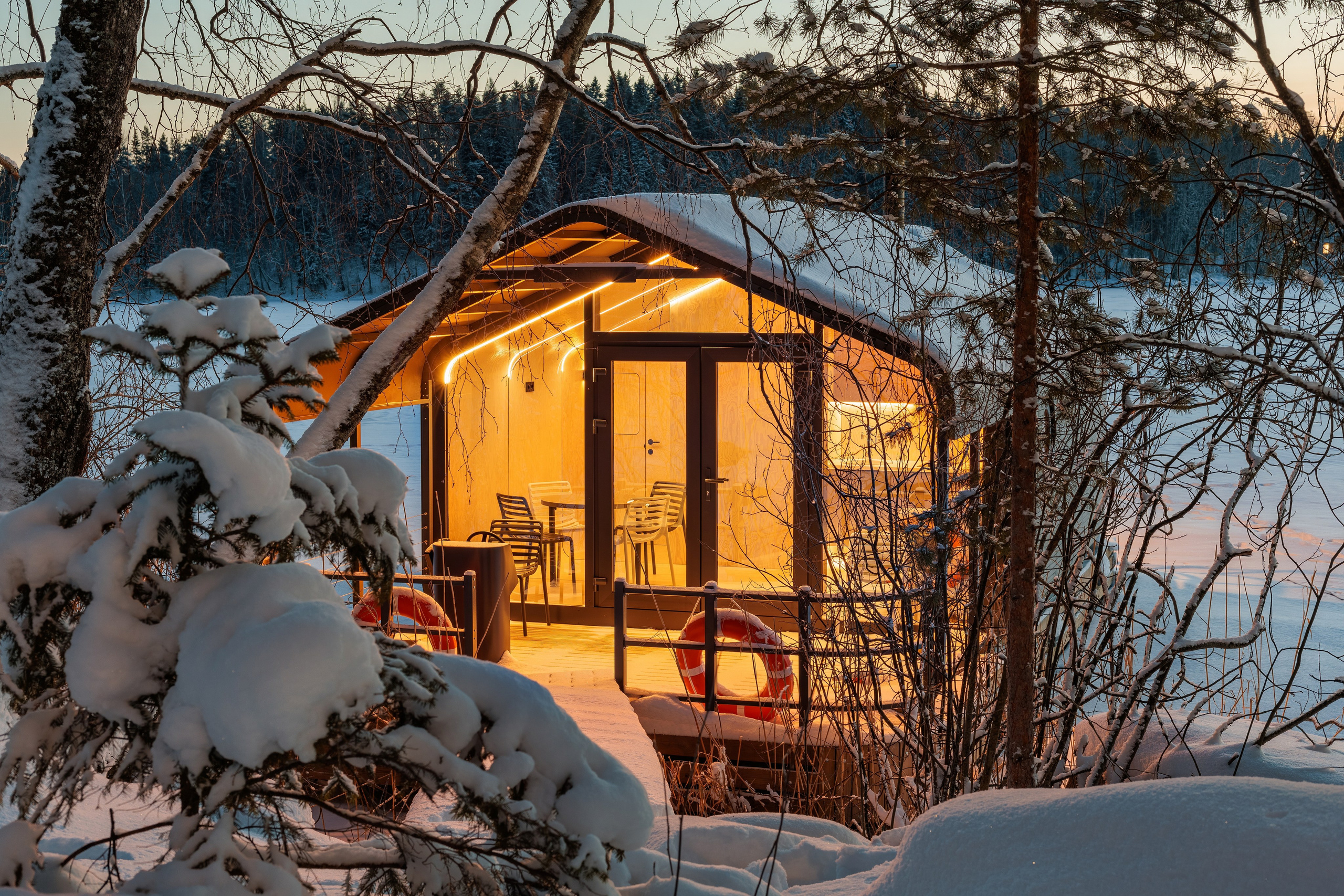 Баня на воде, Карелия