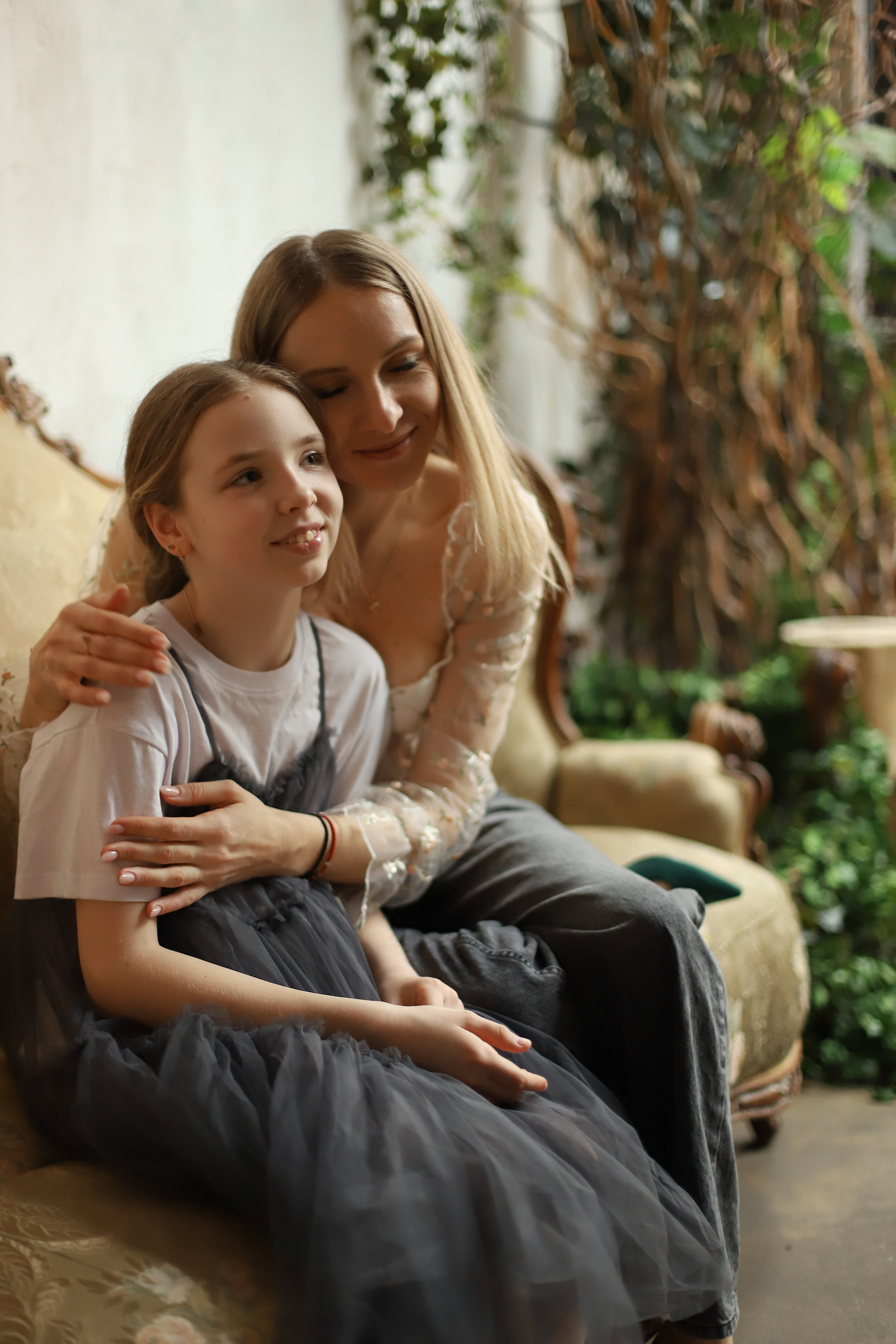 Мама+дочка в атмосферной студии). Фотограф в Москве Елена Дроботя