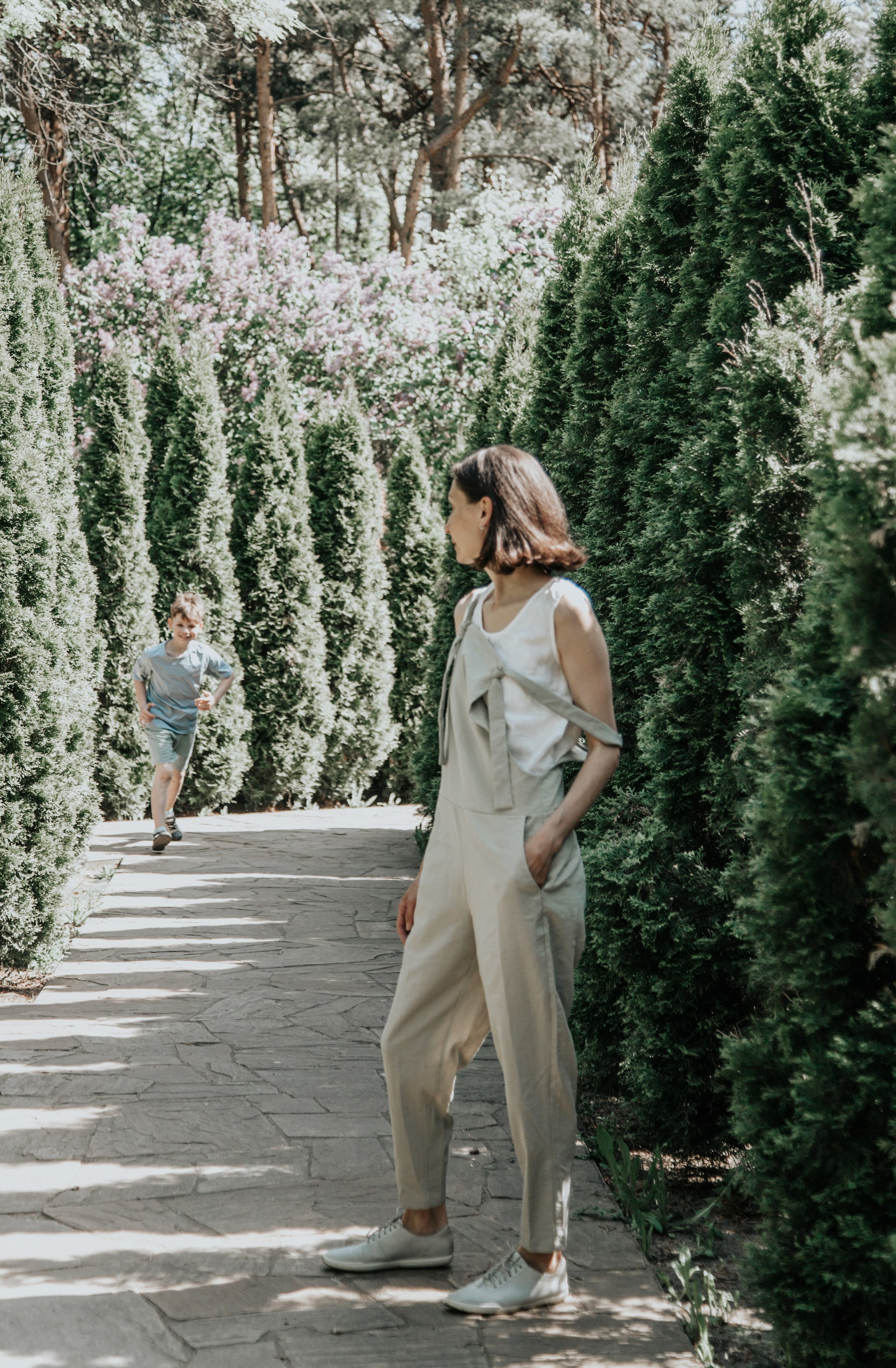 Папа, мама + два сына (в парке). Фотограф текстиля в Москве Ольга Иванова