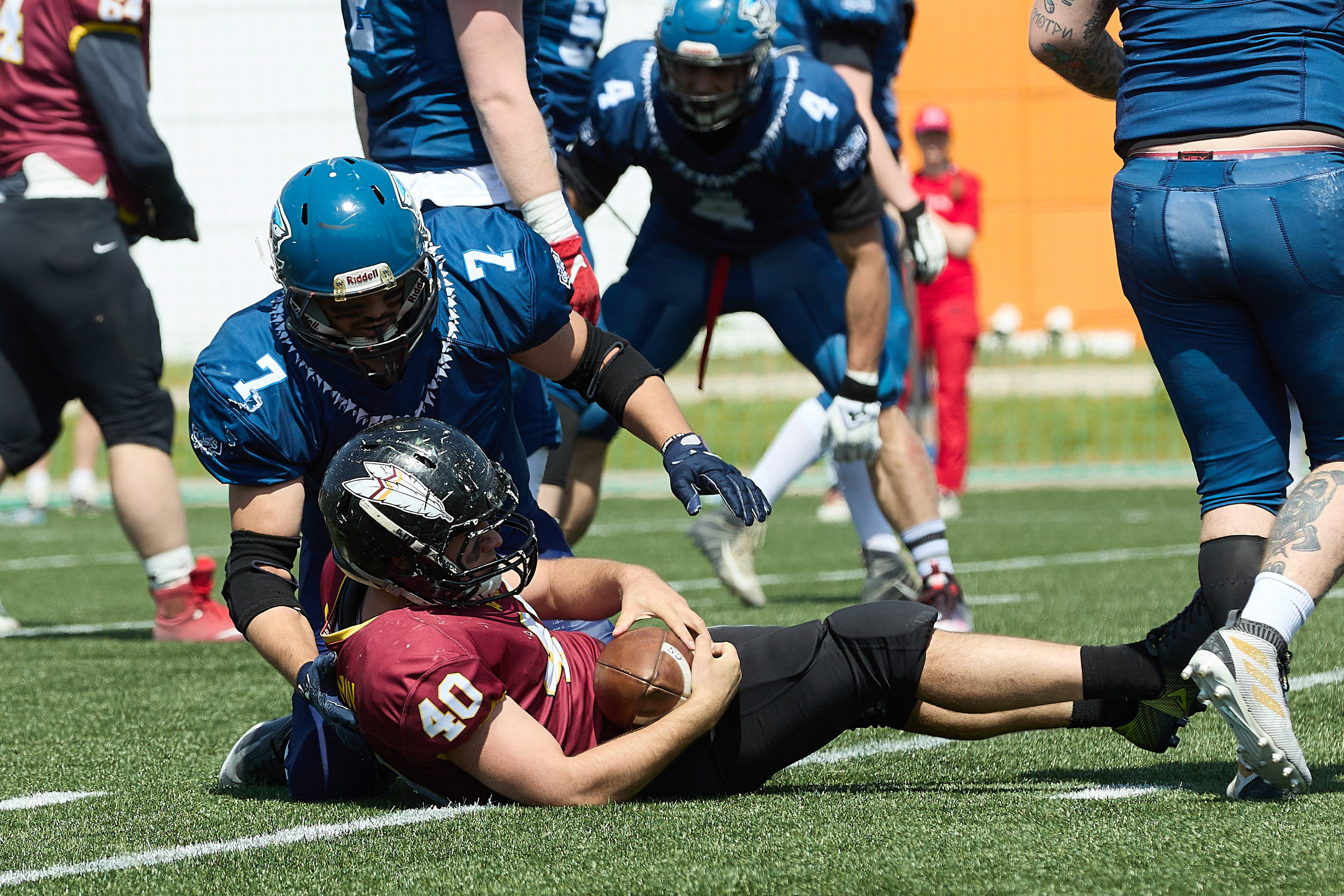 Американский футбол. Матч Чемпионата России. Светлана Родионова — фотограф спортивный и не только