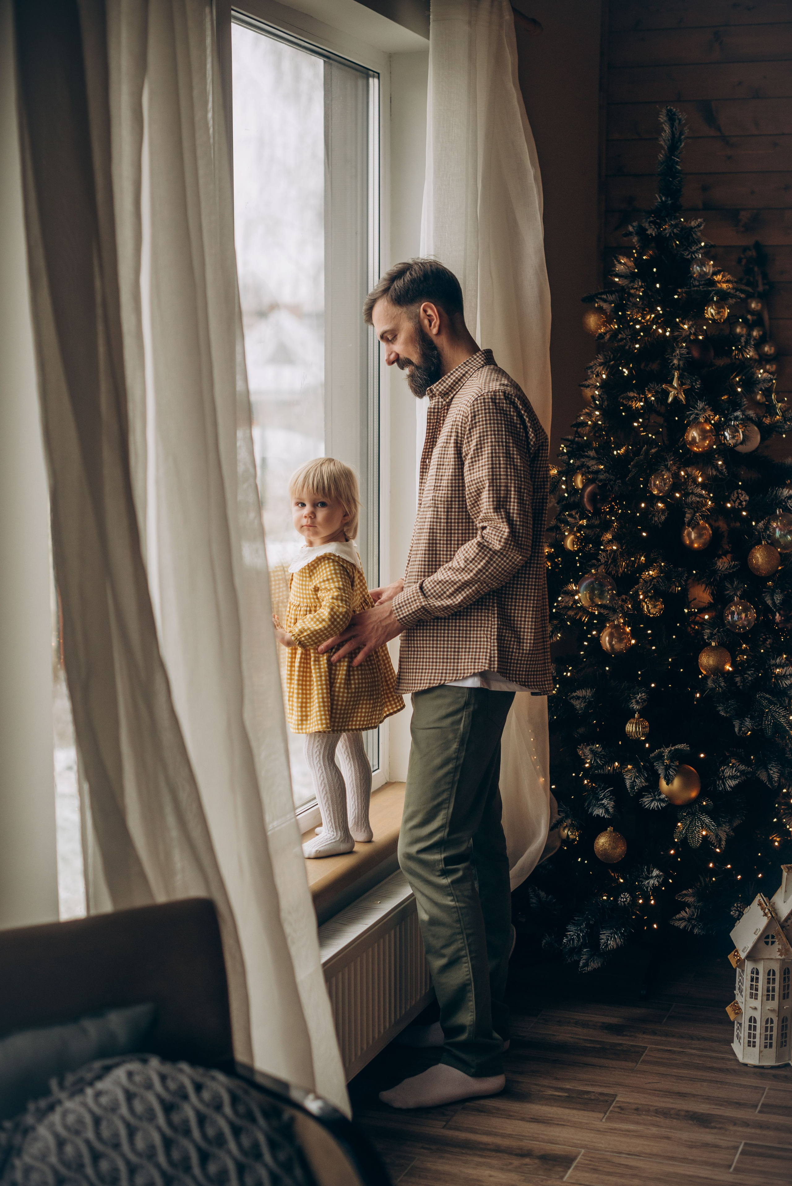 Семейная новогодняя фотосессия в студии. Семейный фотограф в Домодедово и Москве Елена Пичугина