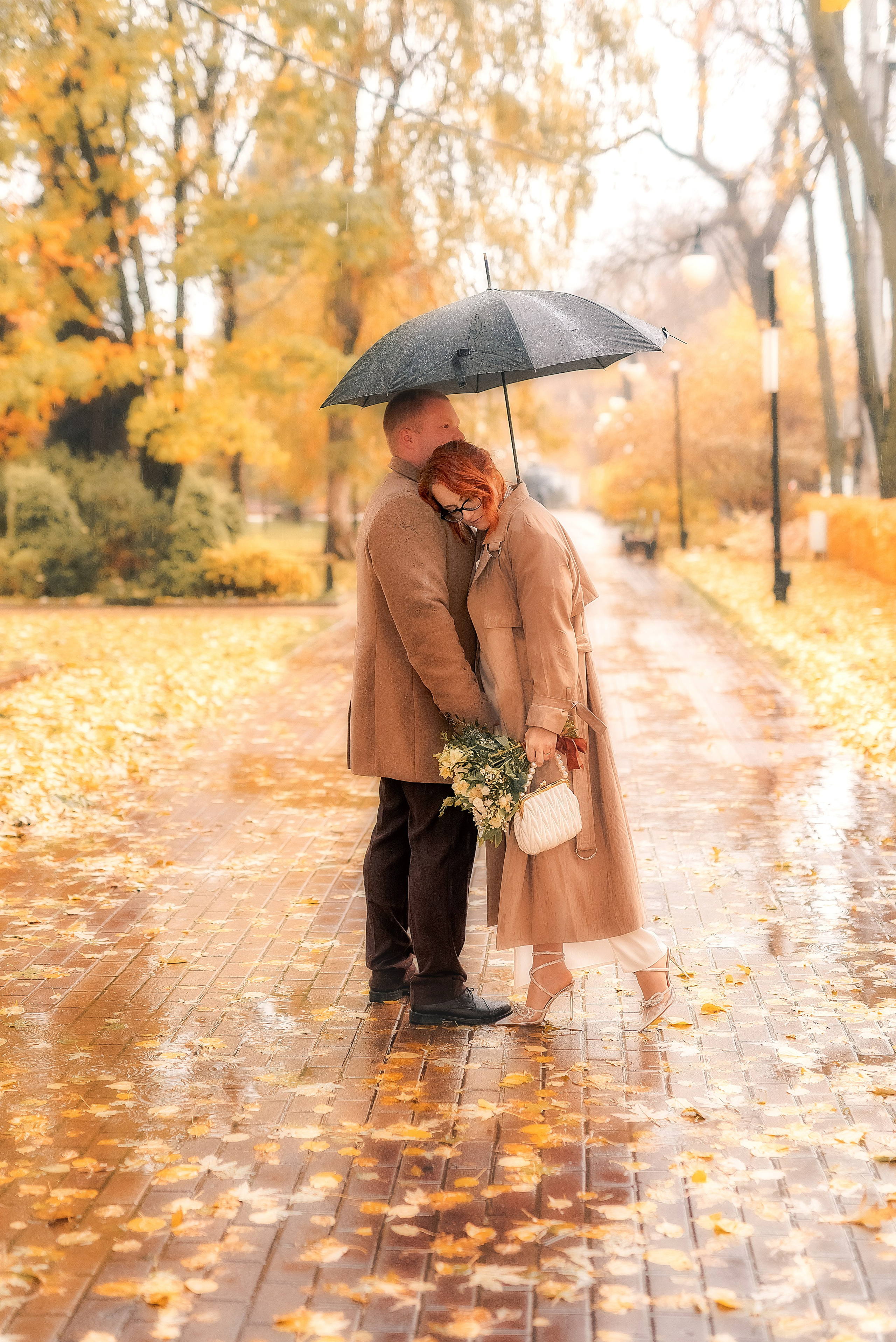 Свадебная фотосессия под дождём. Семейный, детский фотограф в Воронеже Анна Никитина