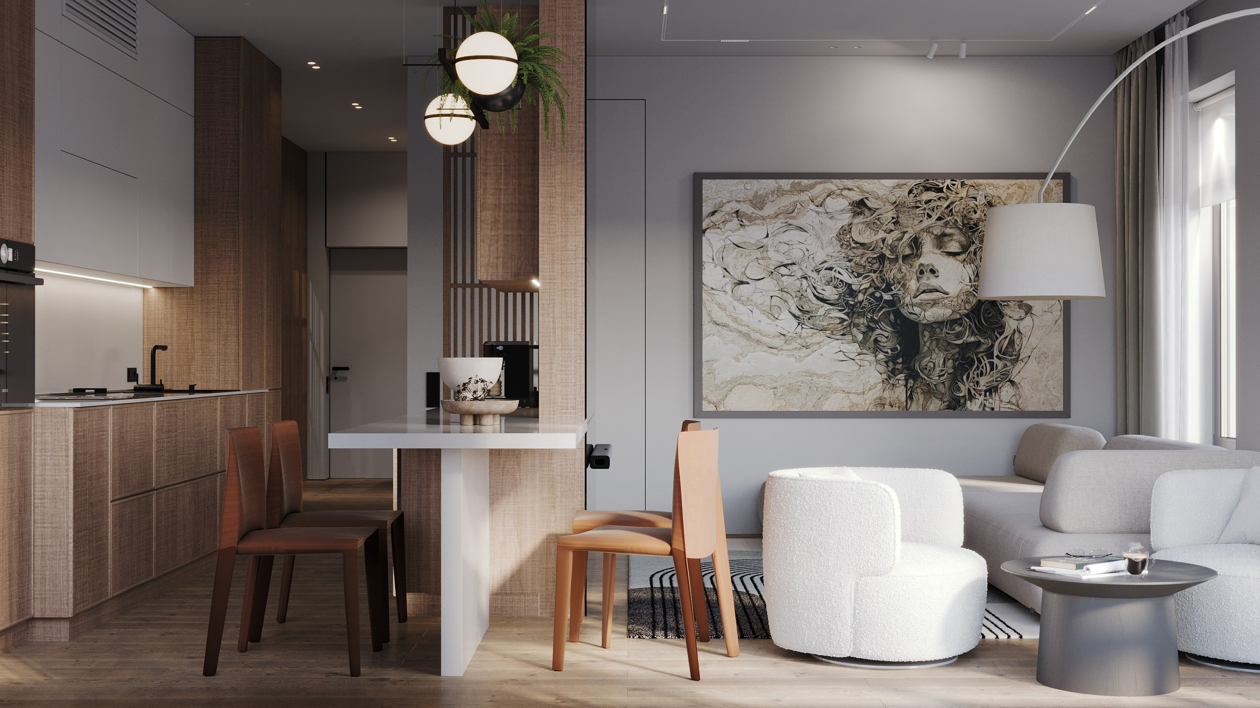 Небольшая квартира. Клиент Шубина Мария. Евгений Пырков — 3d визуализатор интерьеров и экстерьеров России