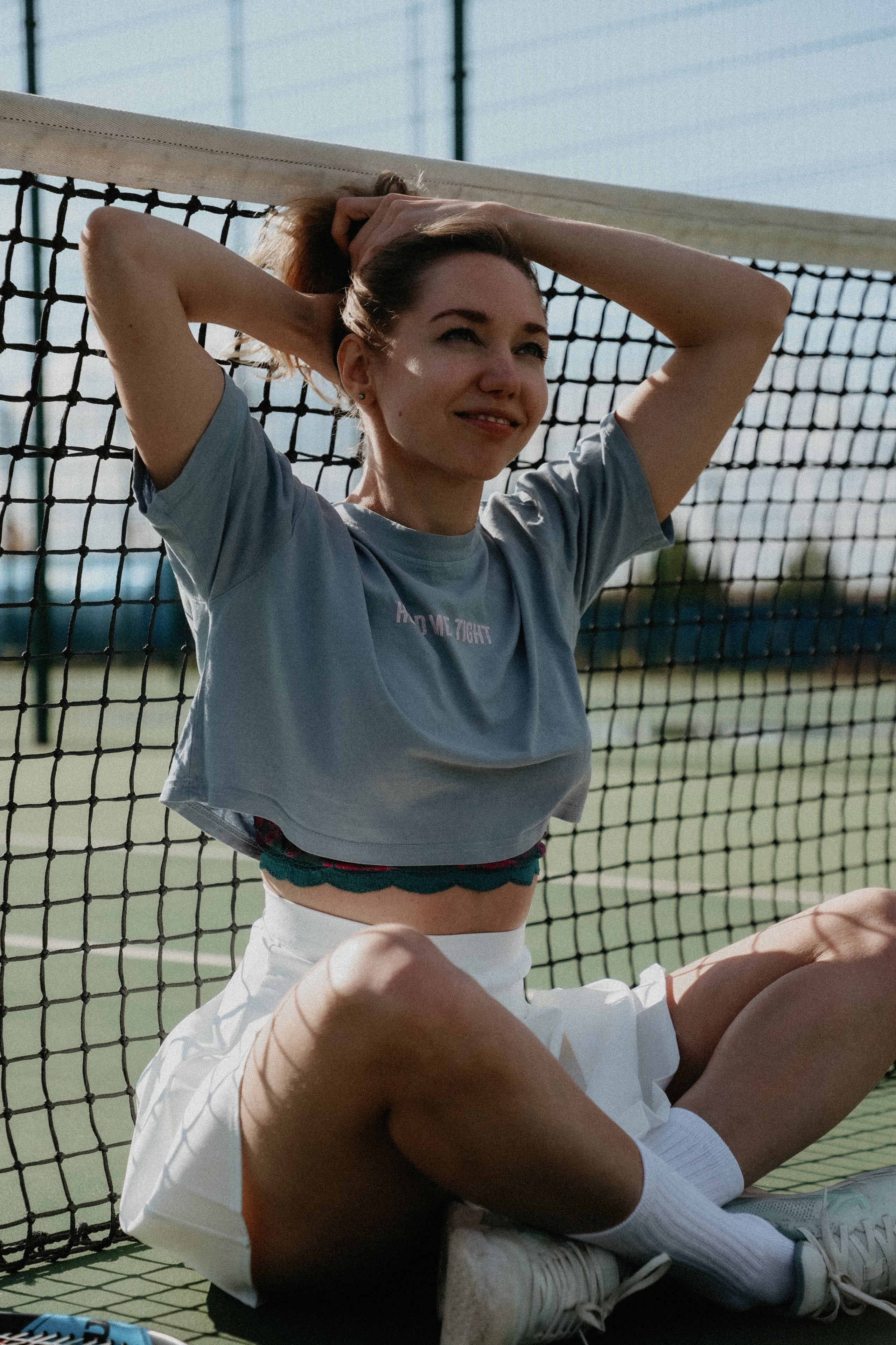 Фотосессия Марии на теннисном корте. Фотограф Иннополис Казань