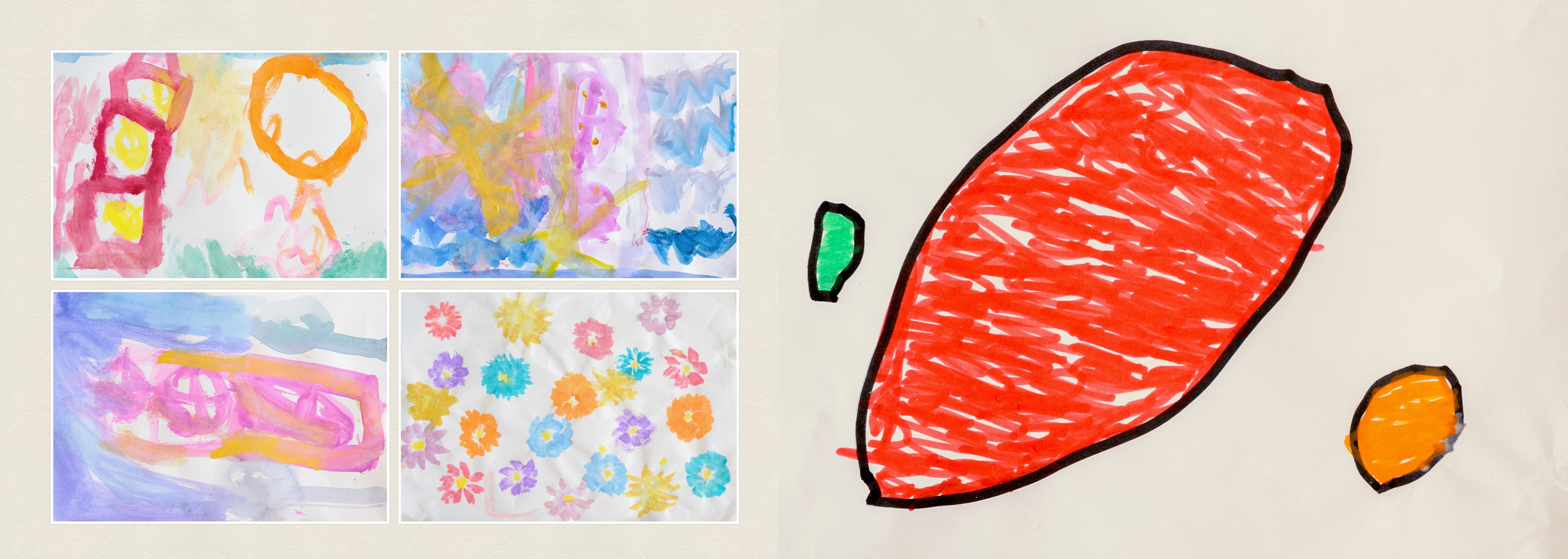 Алинины шедевры — фотокнига из рисунков. Семейный фотограф в Москве Елена Снегирева