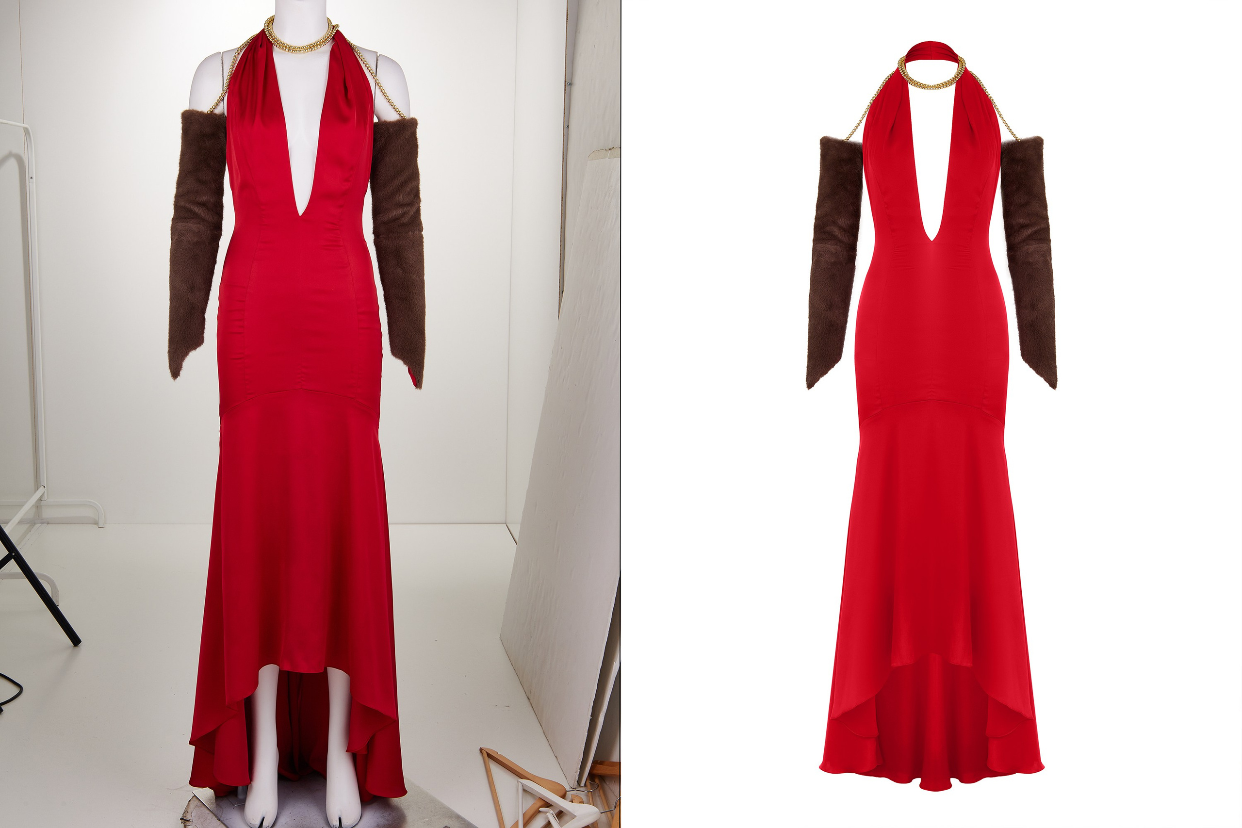 Портфолио ретуши каталога одежды до-после.