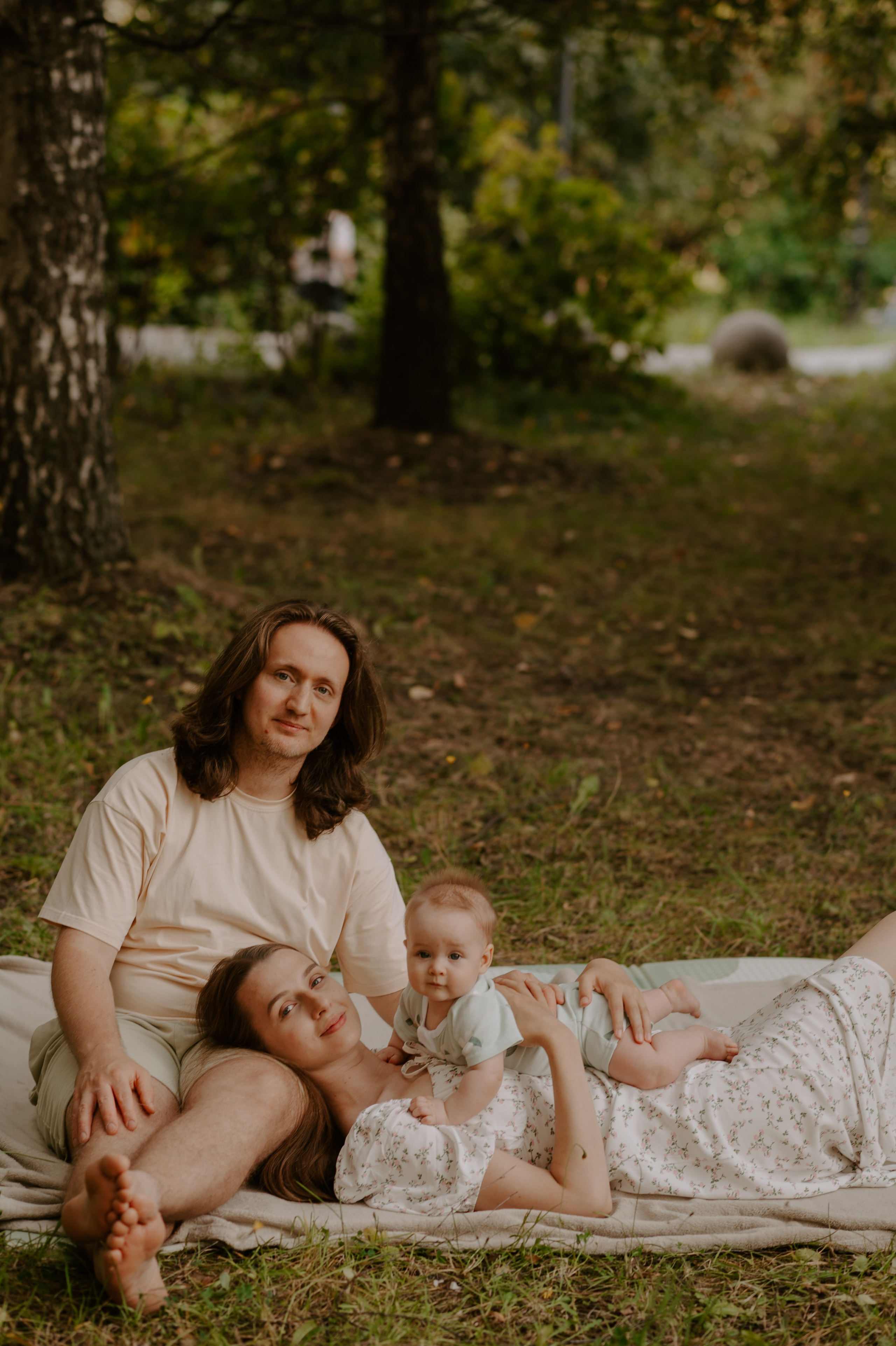 Пикничок втроем. Свадебный, репортажный и семейный фотограф в Москве Арина Зак