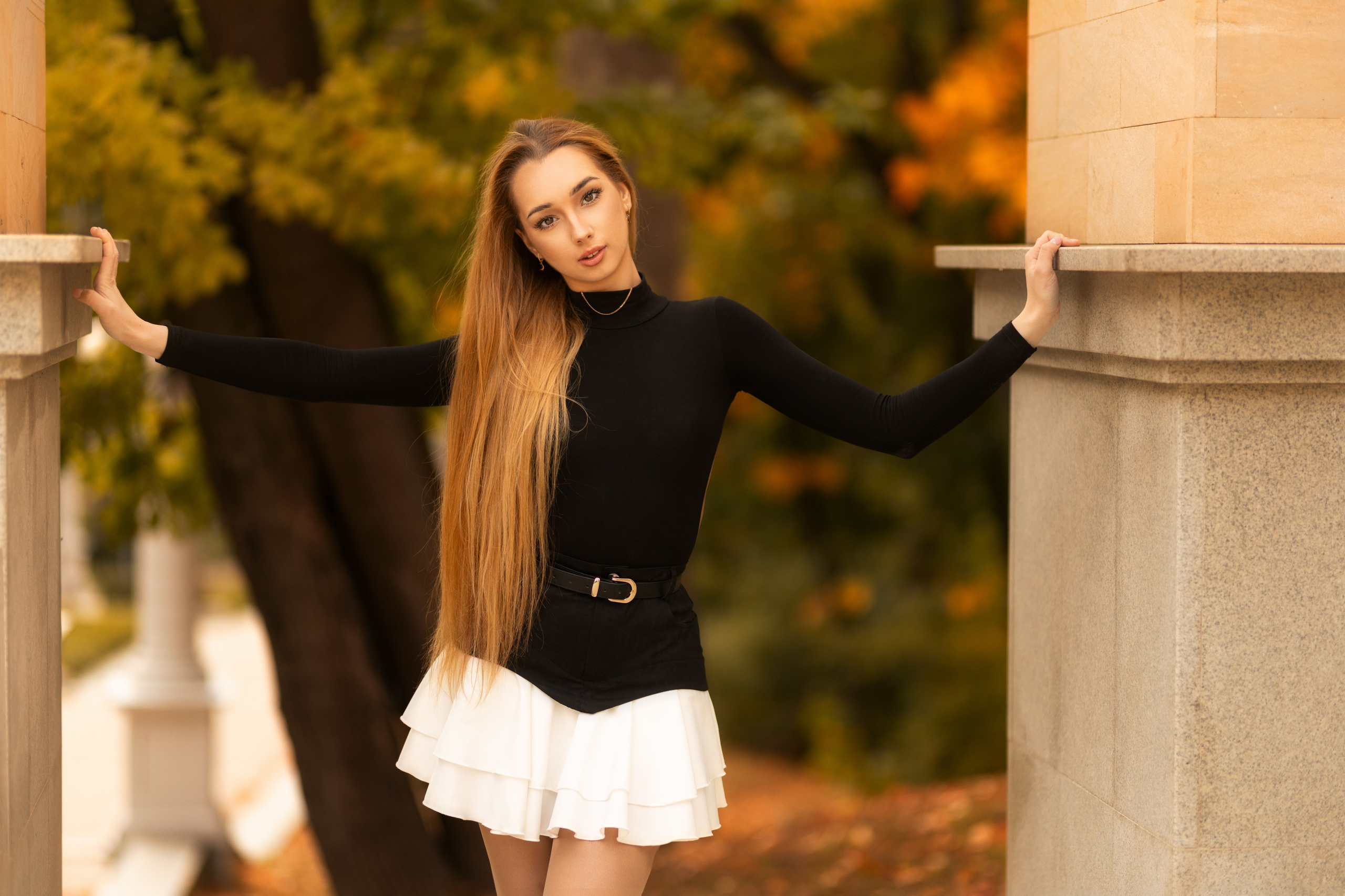 Осенний фотосет с Полиной в парке в формате «Я красивая». Дмитрий Шульгин, портретный фотограф в Воронеже