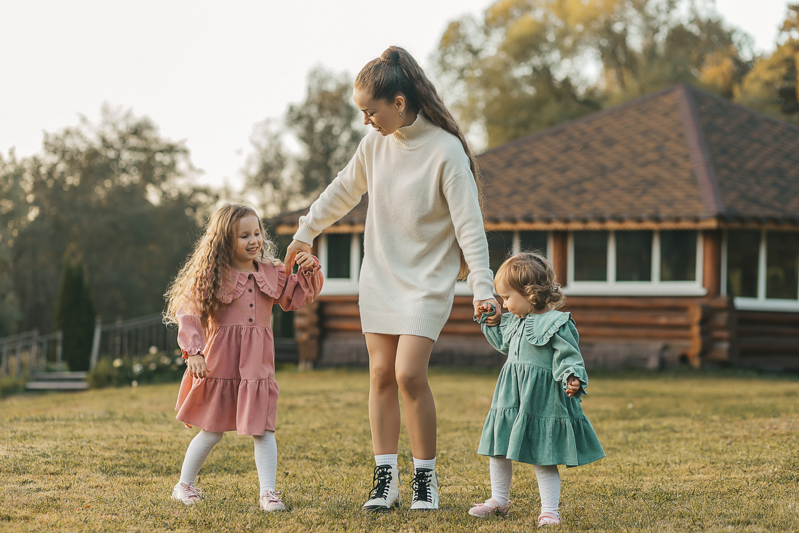 Осеняя Фотосессия мамы с дочками. Семейный и женский фотограф в Москве Надежда Воробьева