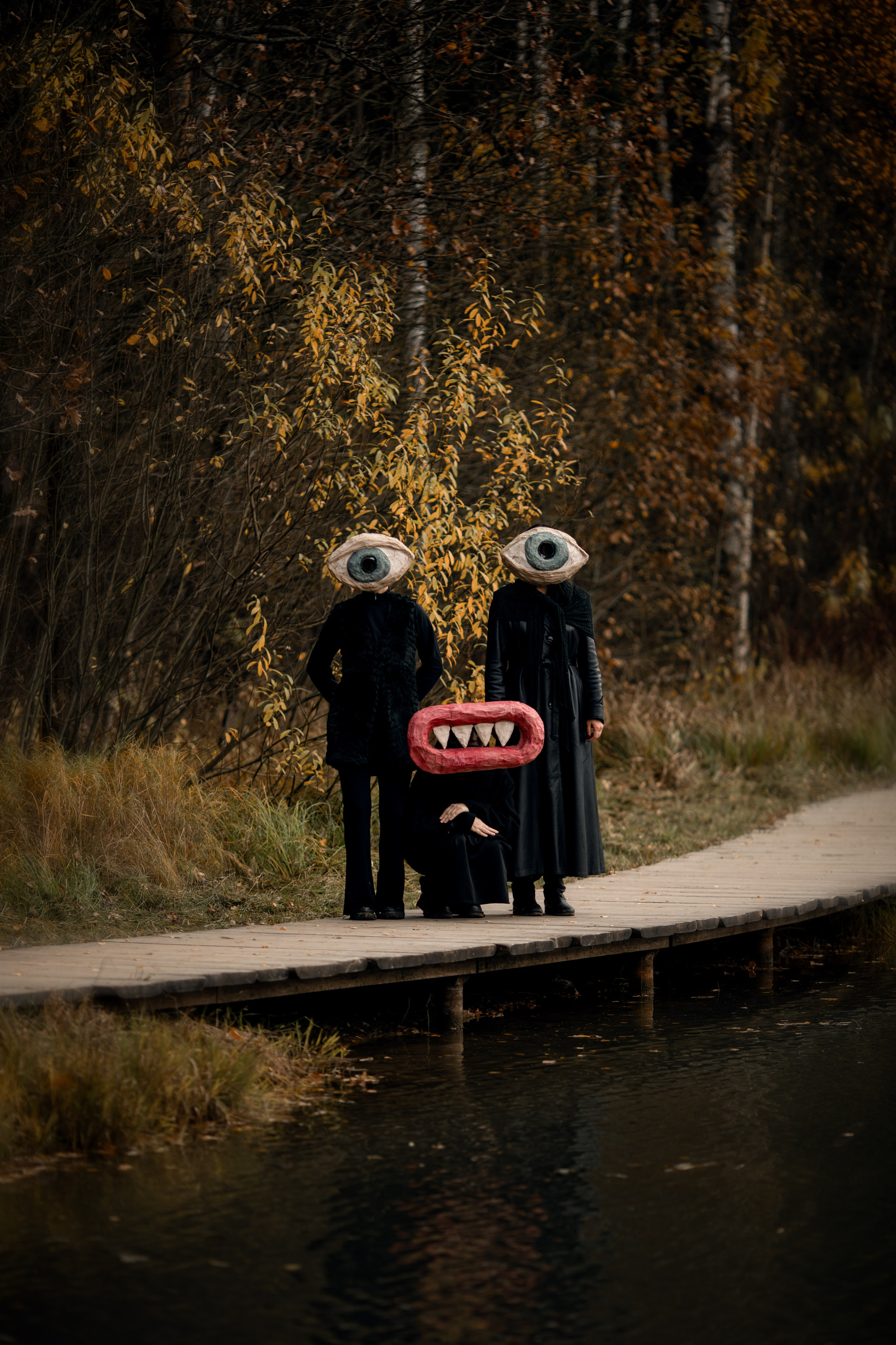 Фотопроект «Духи леса» — маски из папье-маше, свет и тишина природы. Фотограф Анна Грошикова — авторская съёмка на рассвете и закате в Москве, Мытищах, Солнечногорске и Московской области