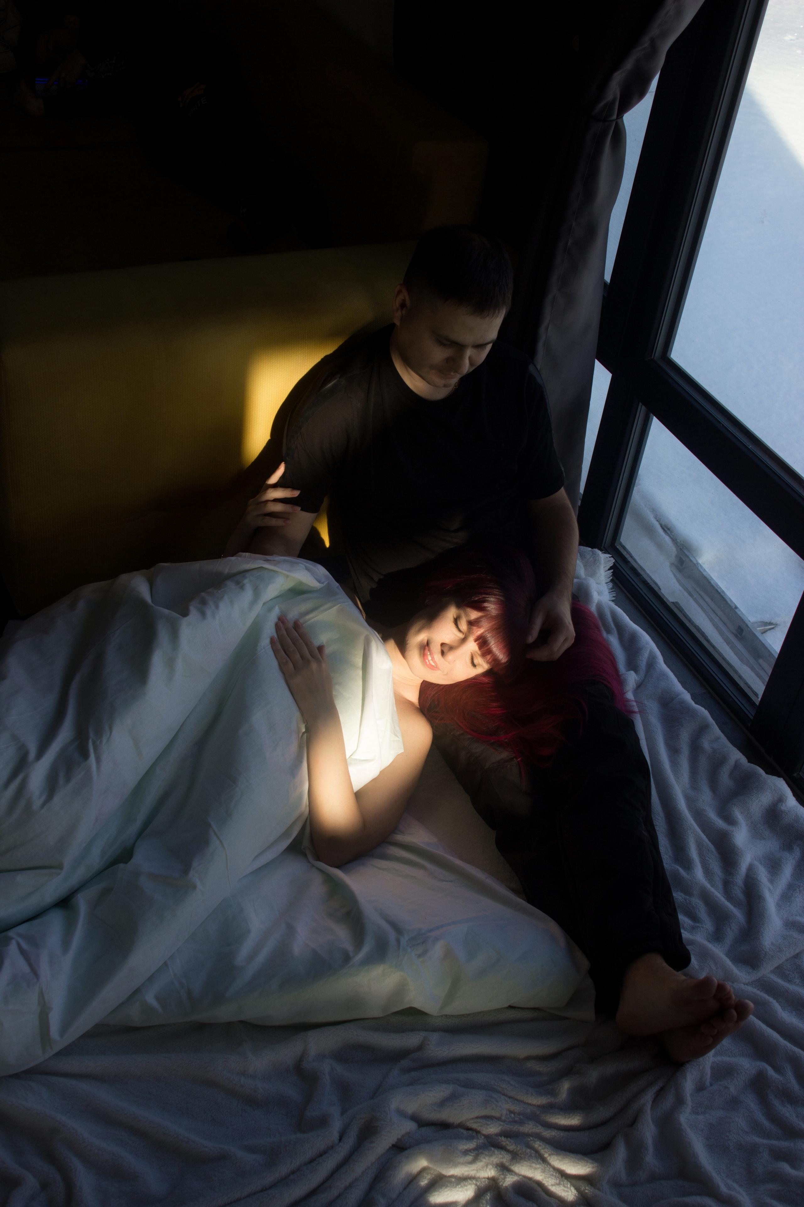 Фотосессия в одеяле. Евгений Селиванов портретный фотограф