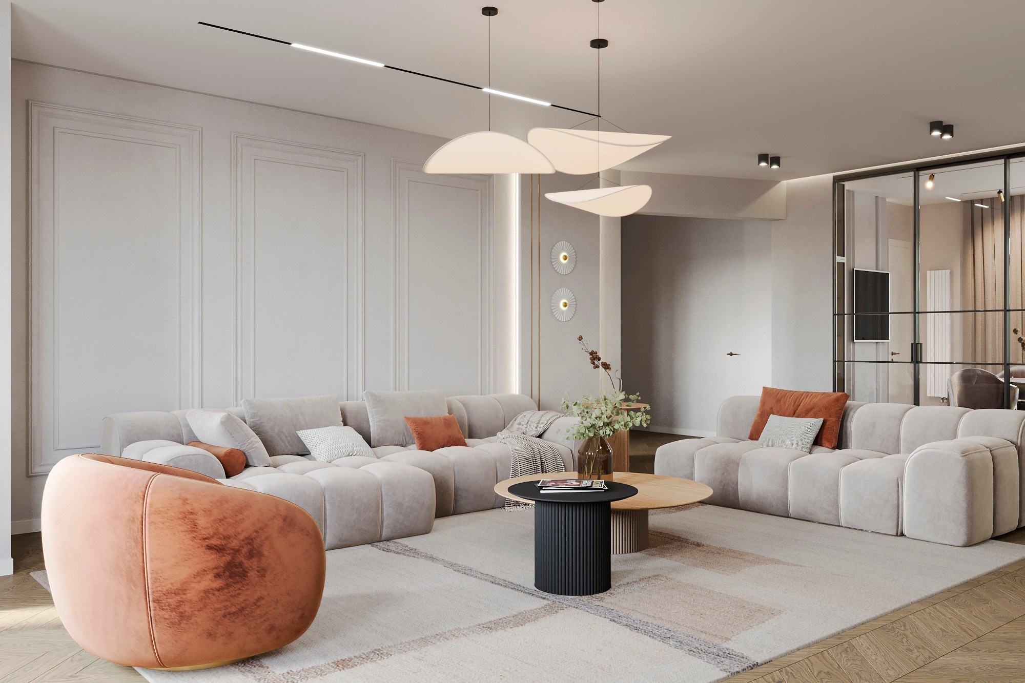 Дом с мансардой 250 м². Студия дизайна