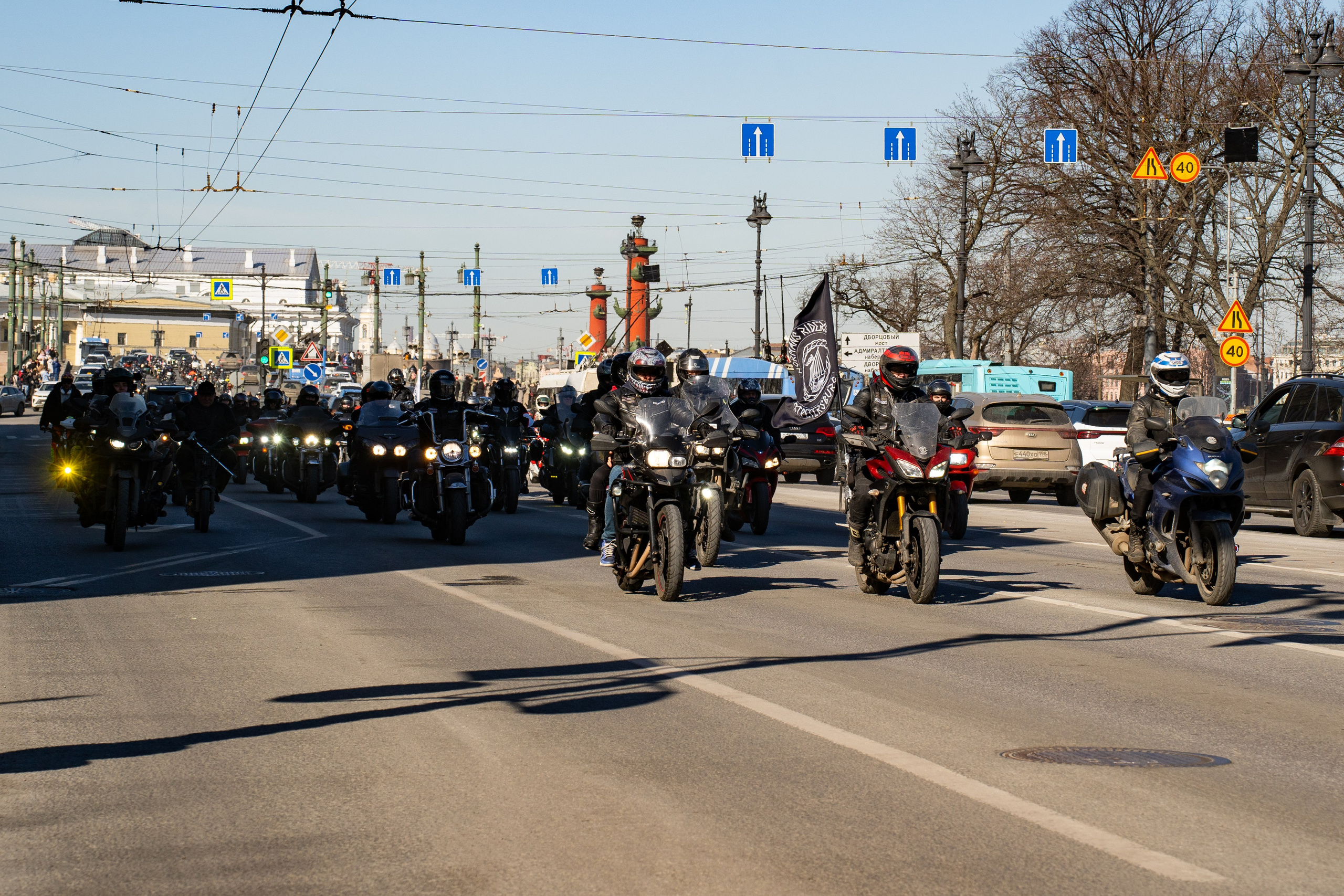 Весенний прохват мотоклуба Normans Riders MC. Концертный и репортажный фотограф в Санкт-Петербурге Слава Пахомов