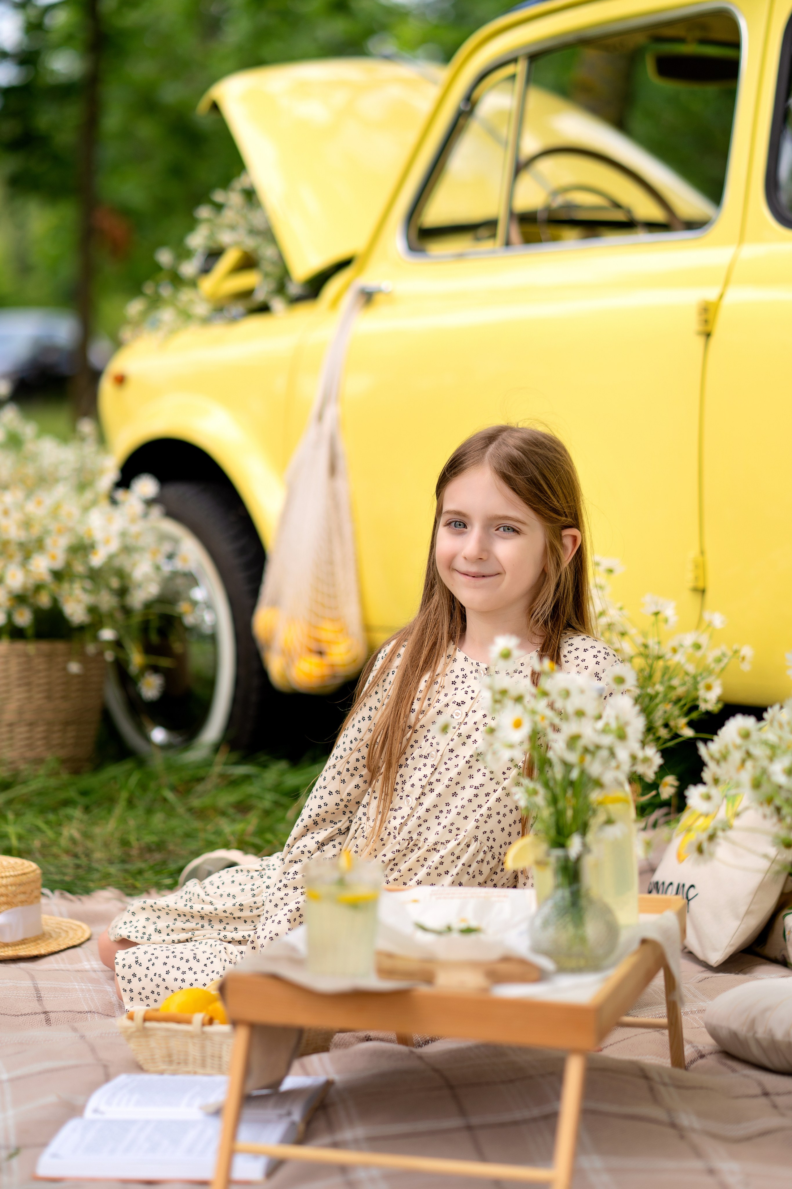 Фотодень Машина с ромашками. Семейный и свадебный фотограф Минск, Беларусь Анна Орловская