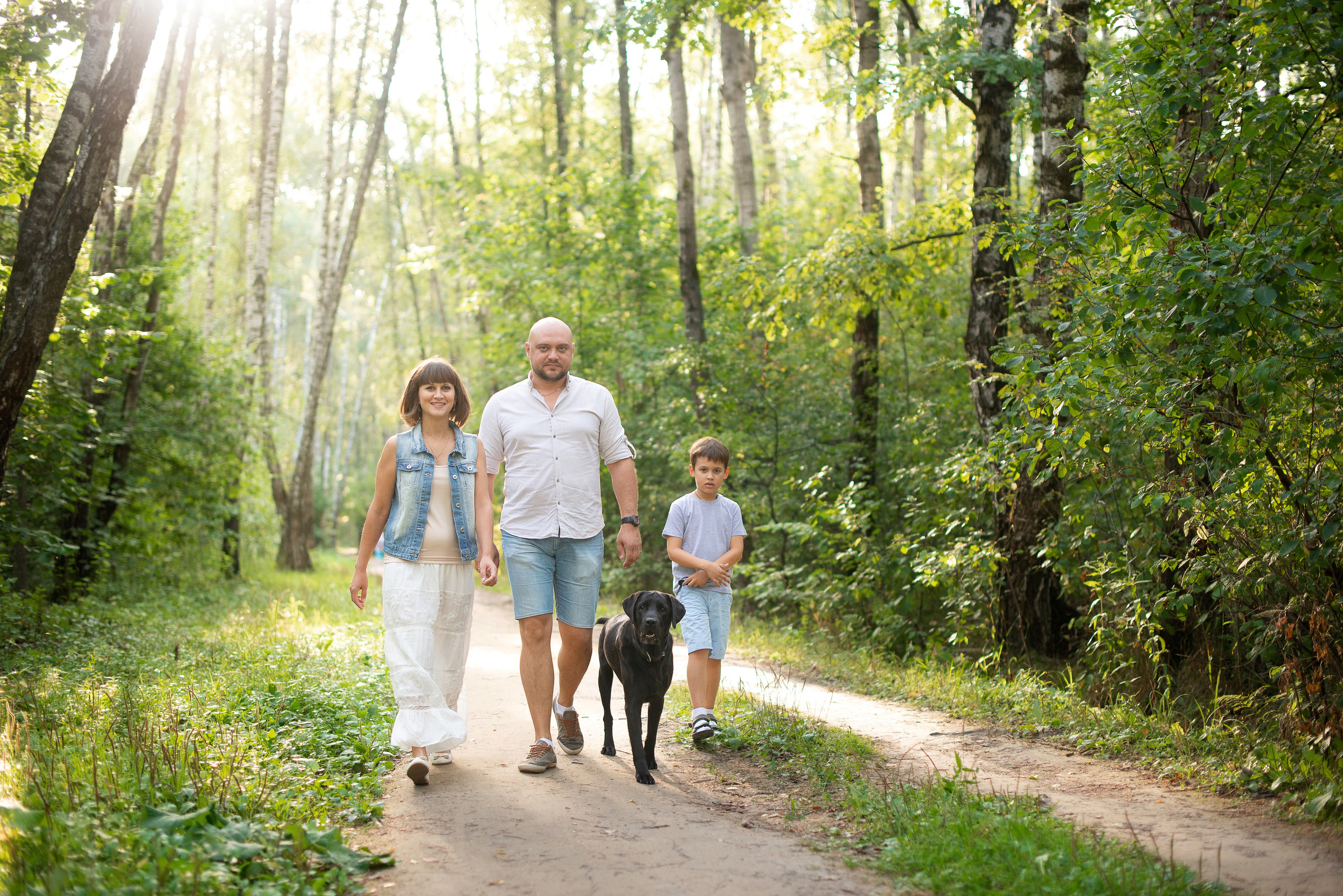 Семейная съёмка с собакой. Семейный фотограф в Домодедово и Москве Елена Пичугина