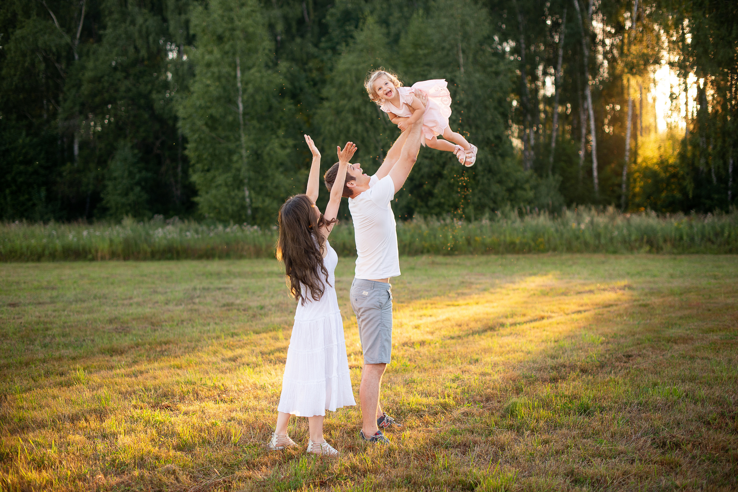 Семейная съёмка на закате. Семейный фотограф в Домодедово и Москве Елена Пичугина
