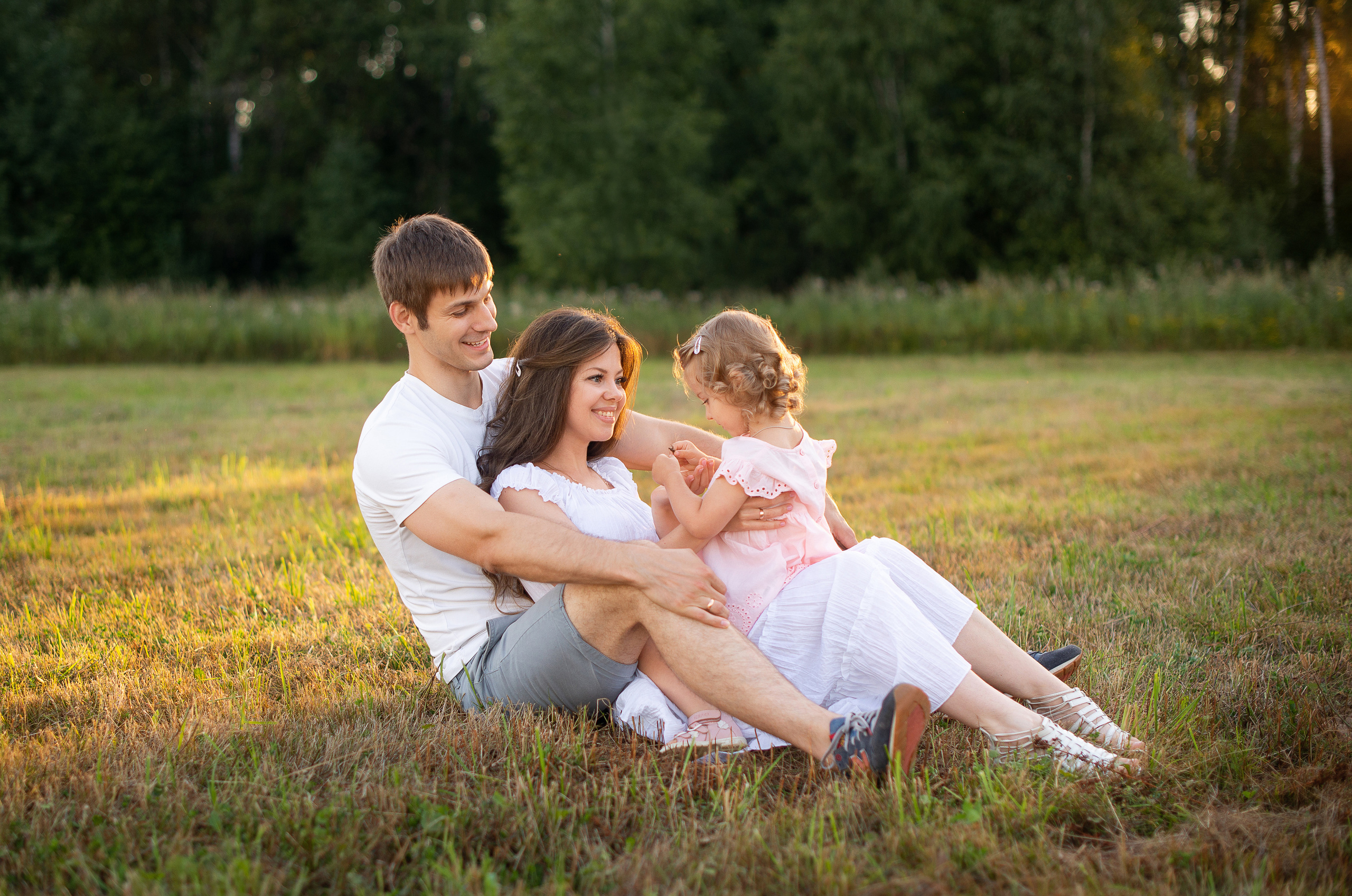 Семейная съёмка на закате. Семейный фотограф в Домодедово и Москве Елена Пичугина