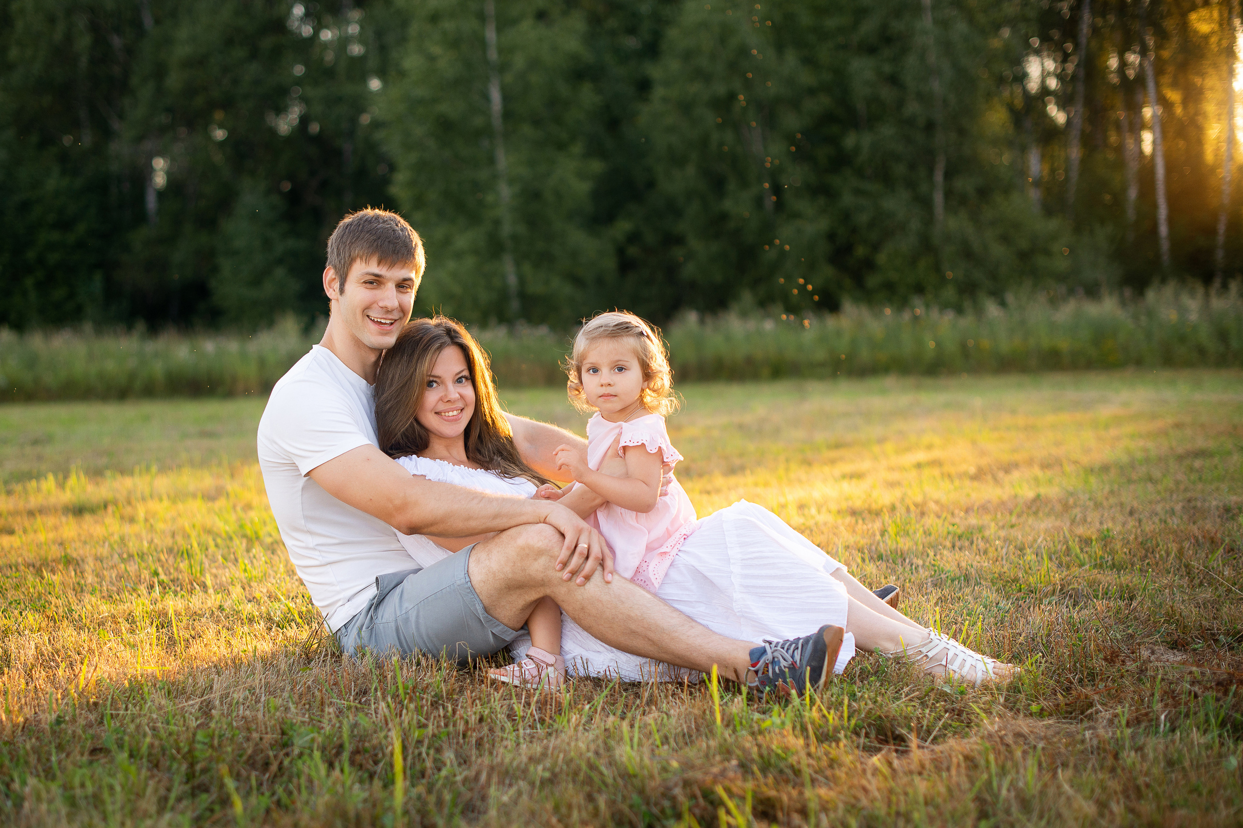 Семейная съёмка на закате. Семейный фотограф в Домодедово и Москве Елена Пичугина