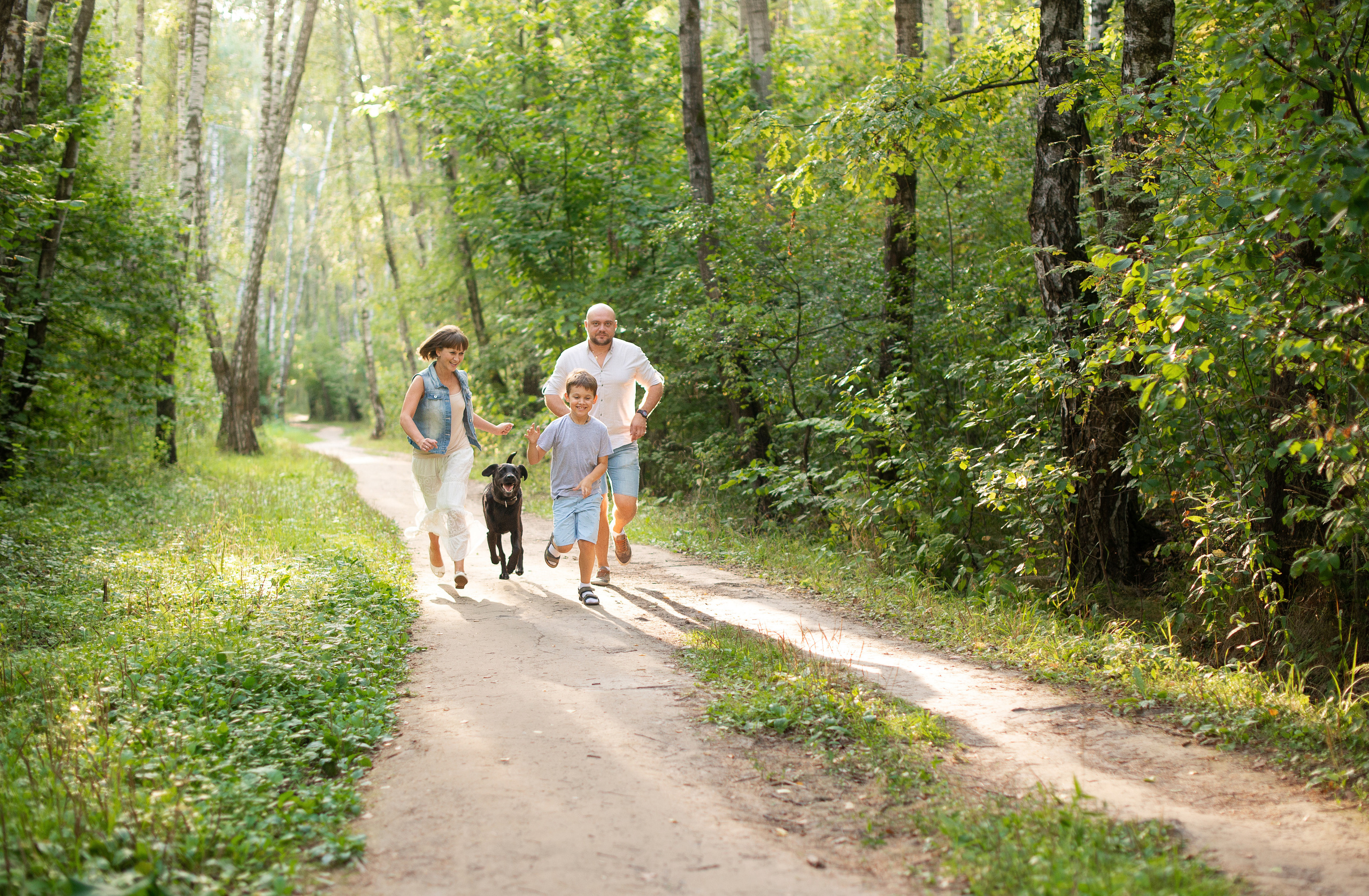 Семейная съёмка с собакой. Семейный фотограф в Домодедово и Москве Елена Пичугина
